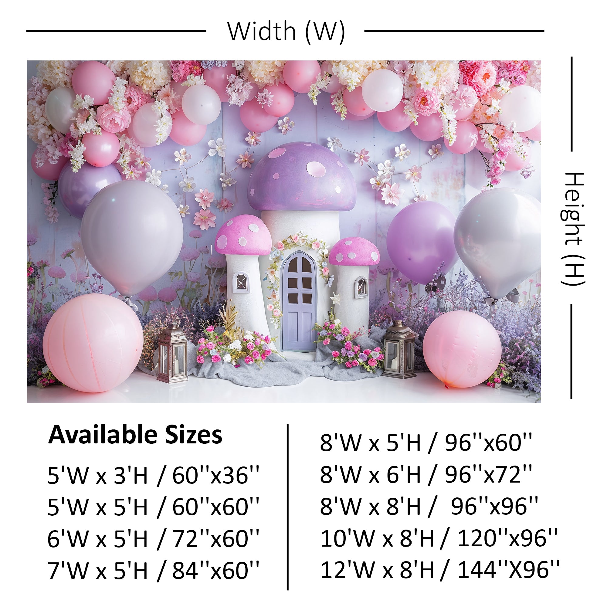 Fairyland Mushroom House Backdrop