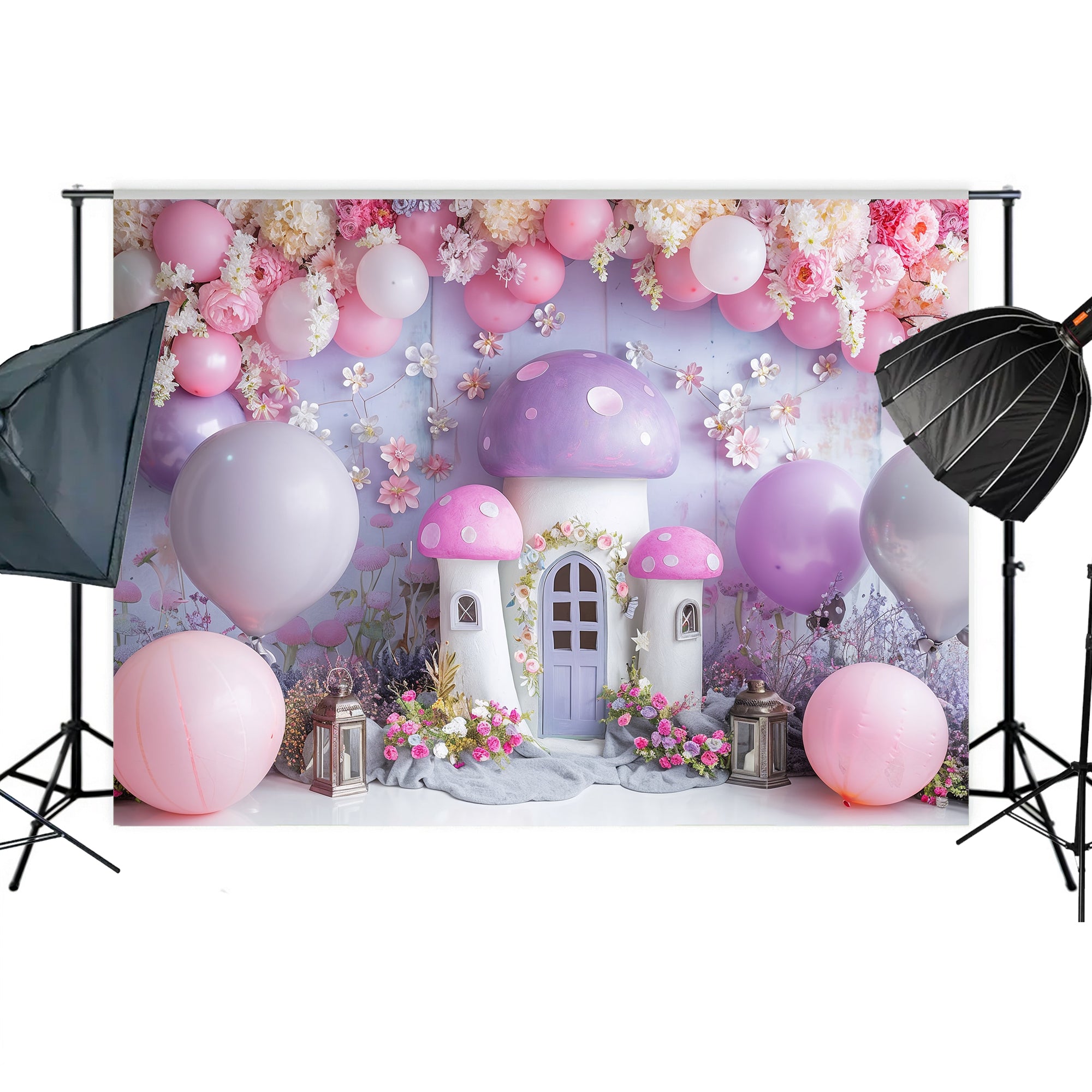 Fairyland Mushroom House Backdrop