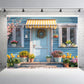 Charming Spring Cottage Entrance Backdrop