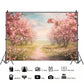 Blooming Cherry Blossom Pathway Backdrop