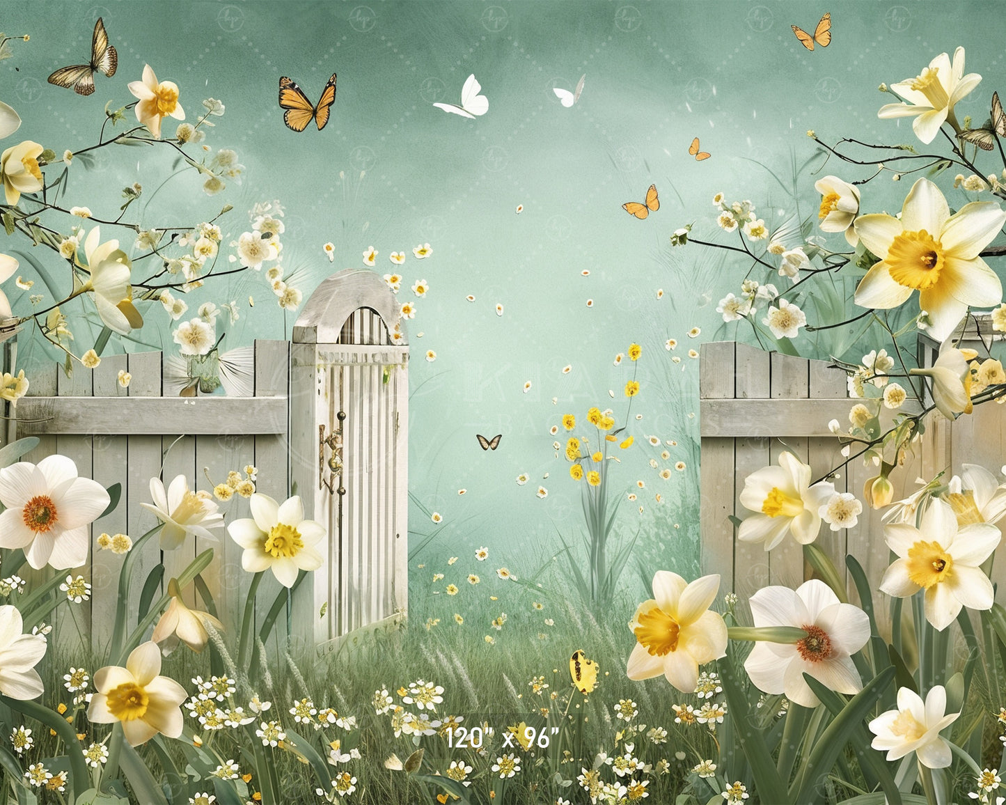 Secret Garden Gate Backdrop