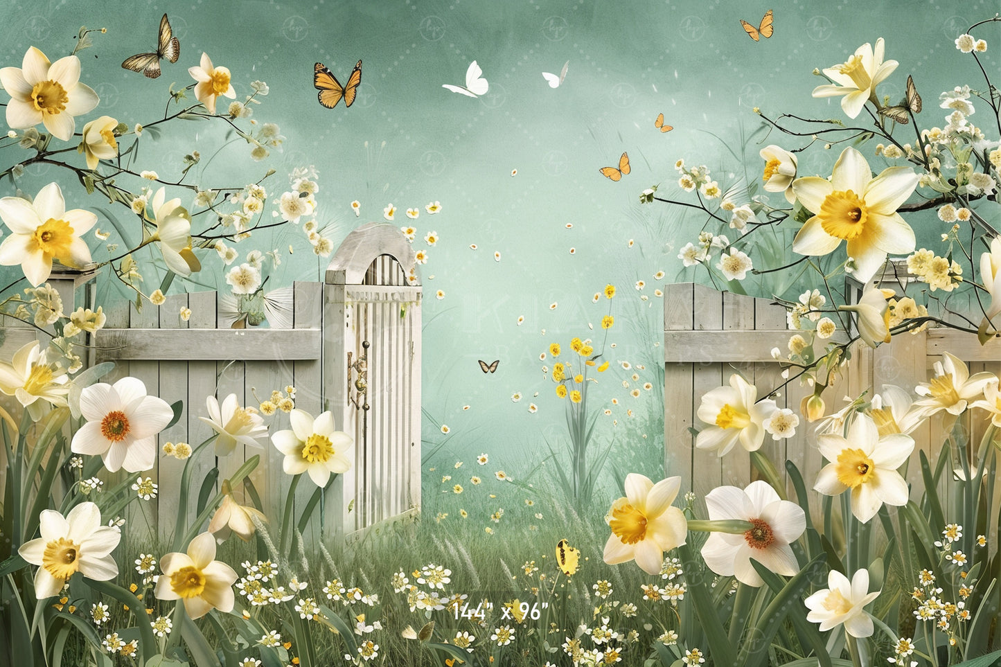 Secret Garden Gate Backdrop