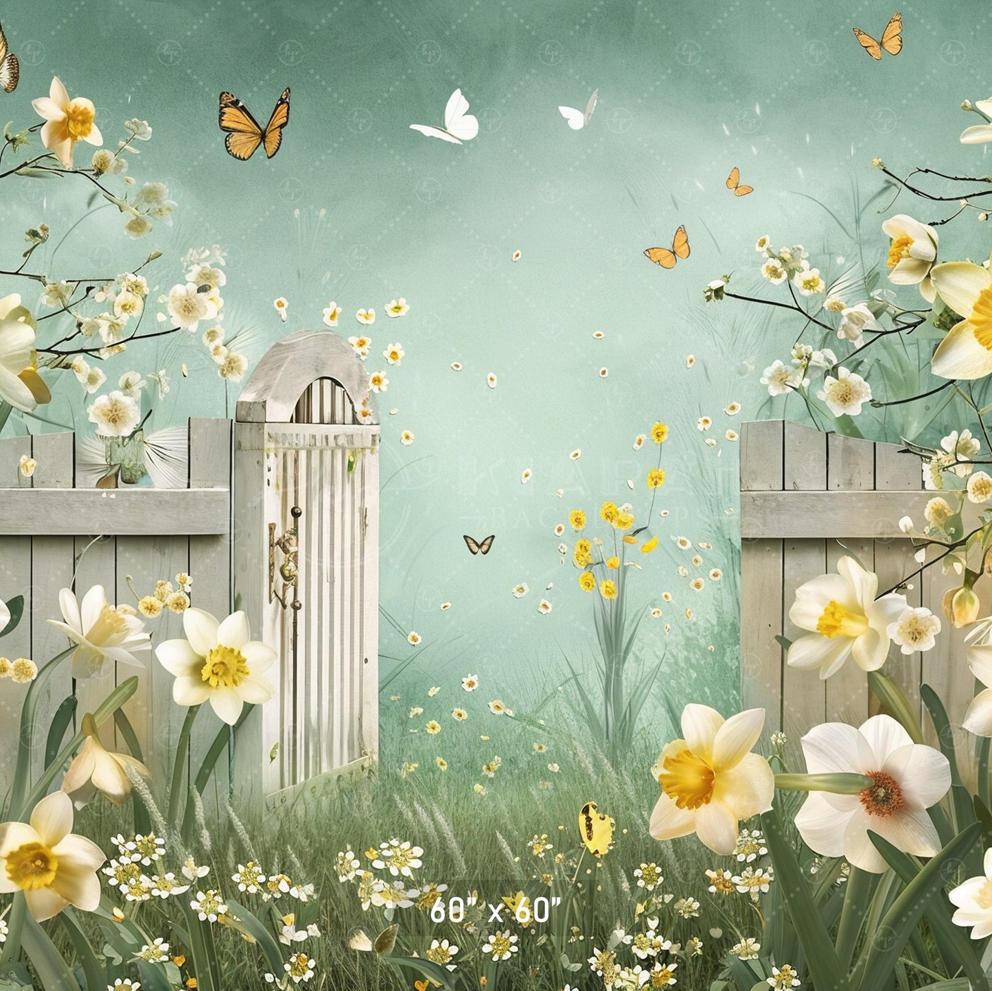 Secret Garden Gate Backdrop