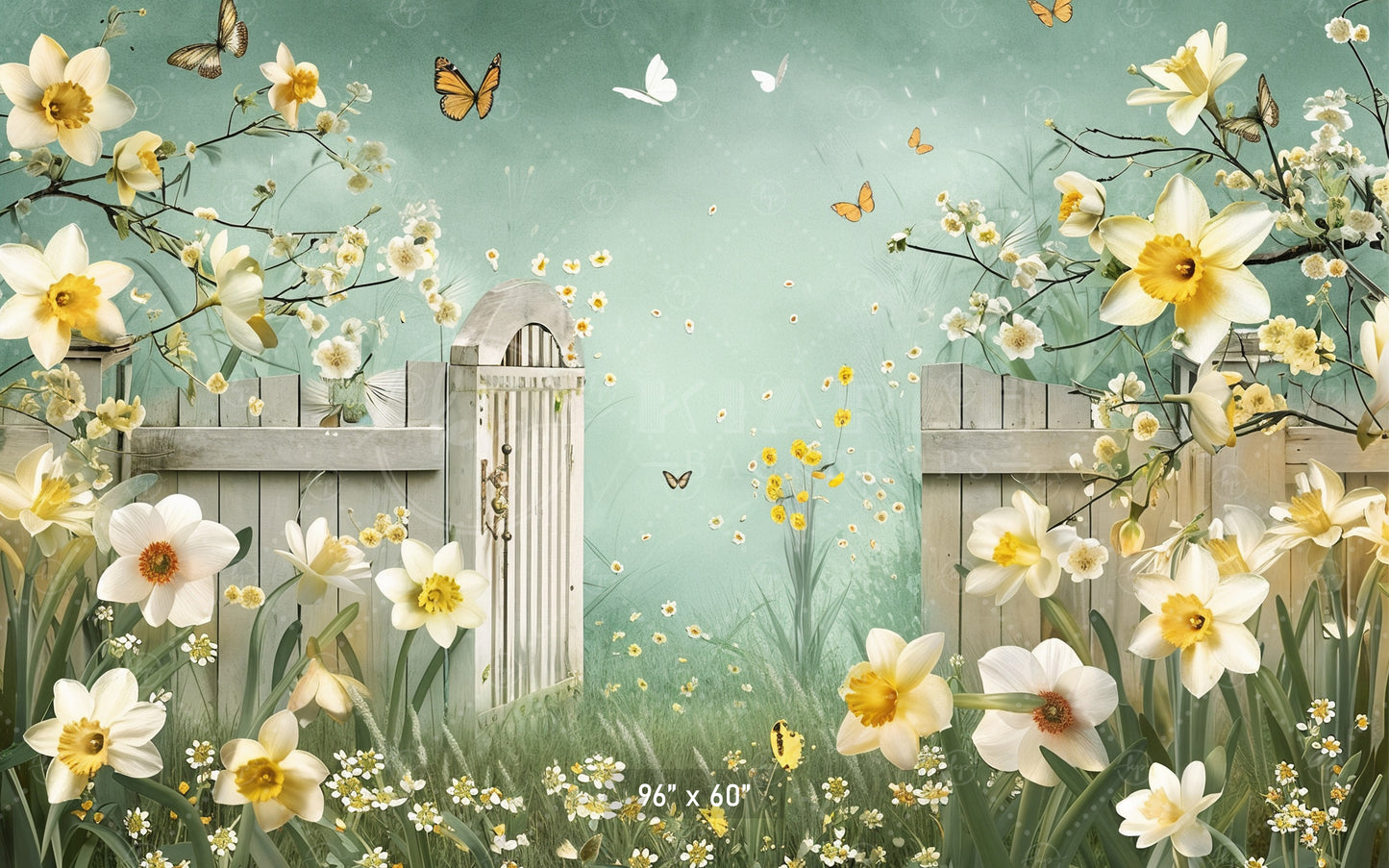 Secret Garden Gate Backdrop