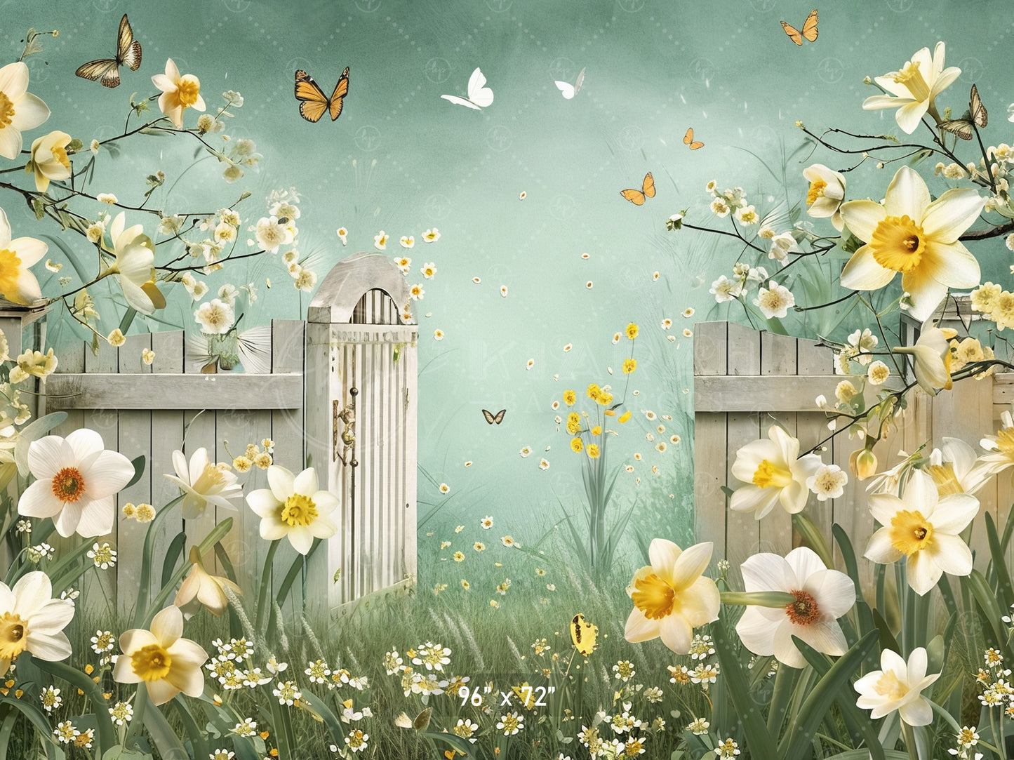 Secret Garden Gate Backdrop