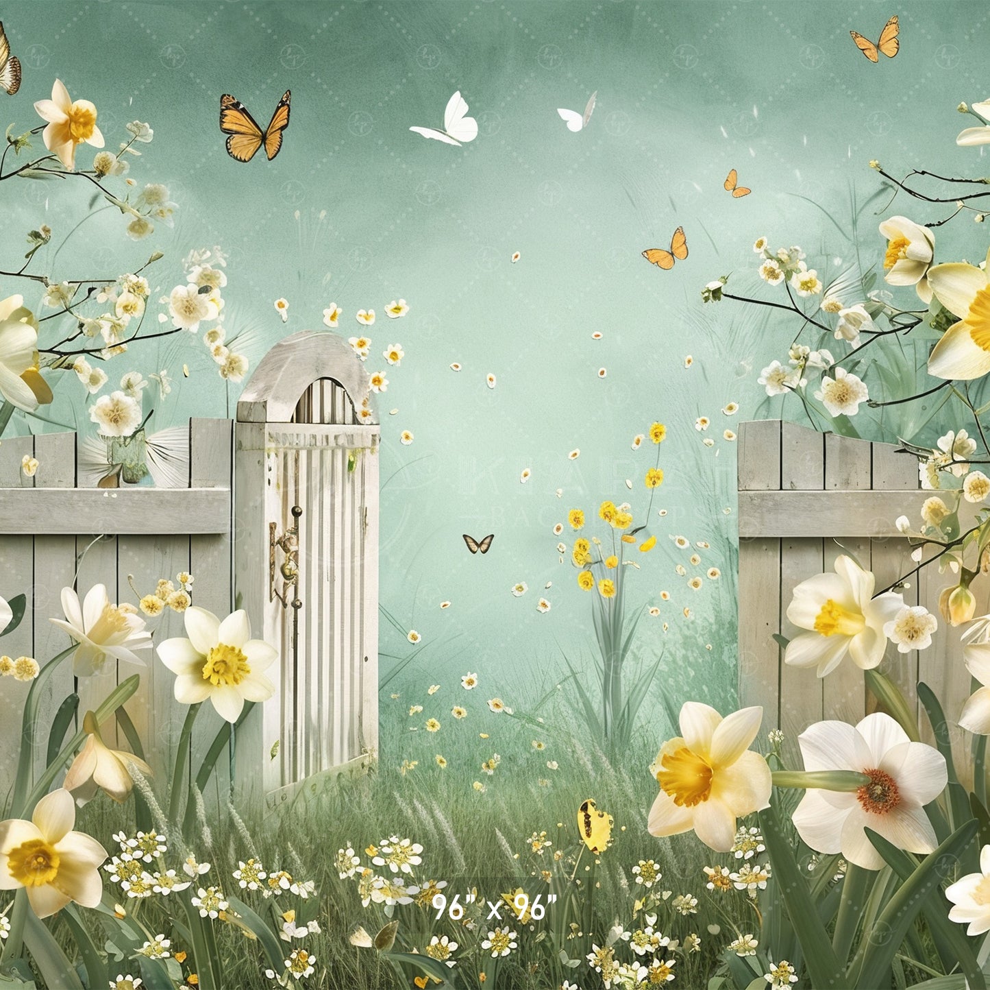 Secret Garden Gate Backdrop