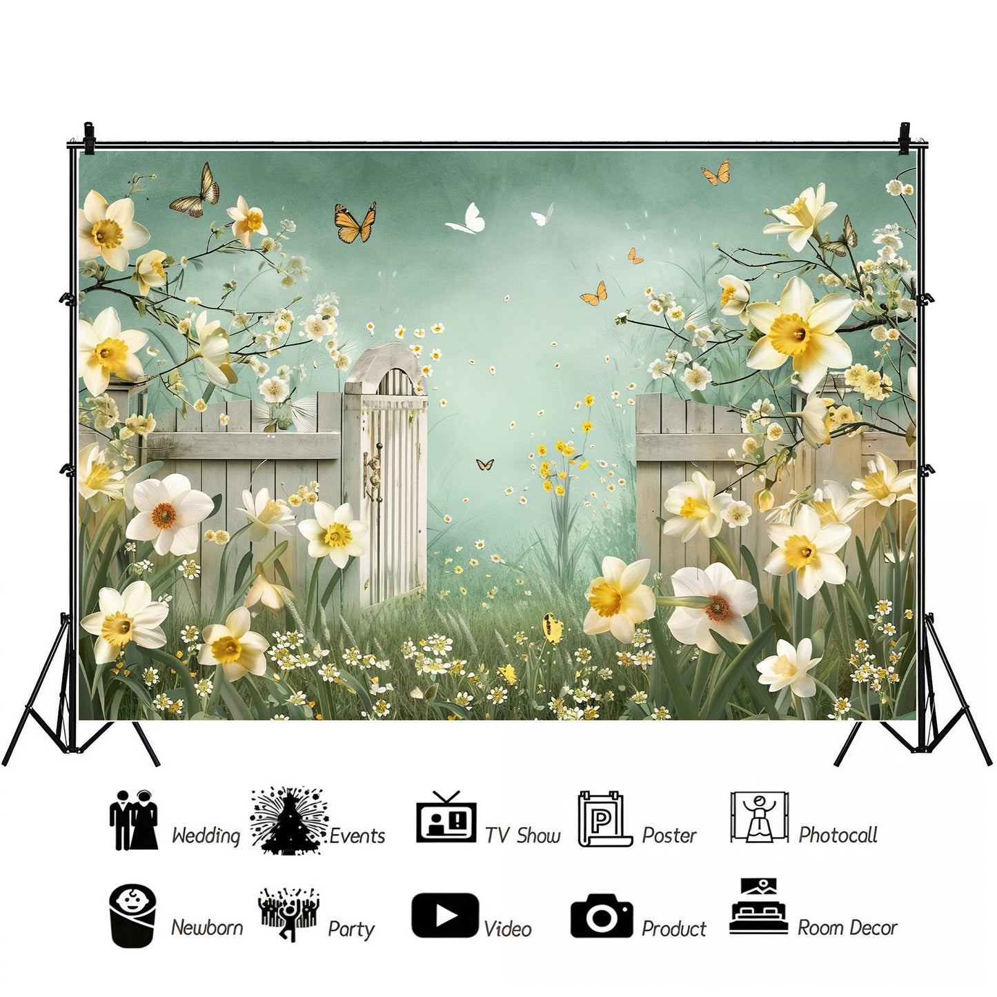 Secret Garden Gate Backdrop