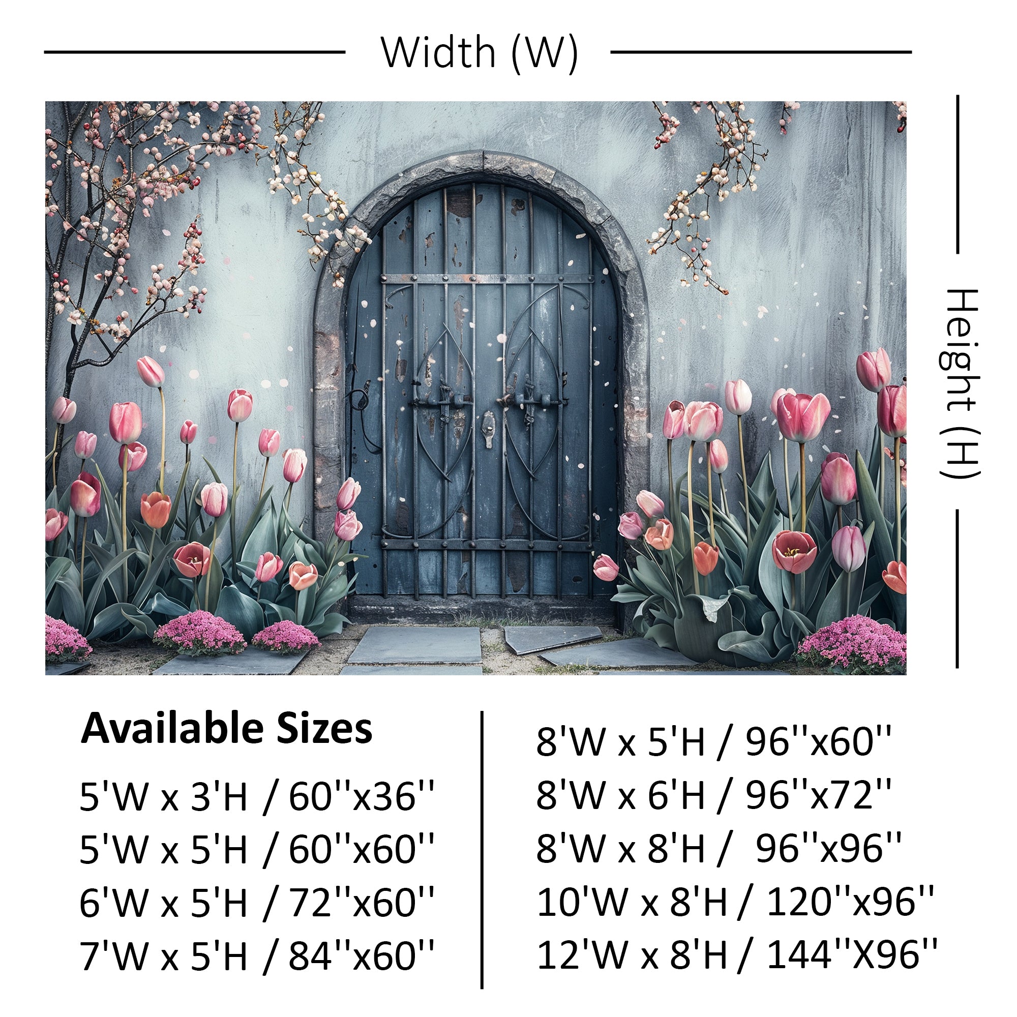 Enchanted Garden Doorway Backdrop