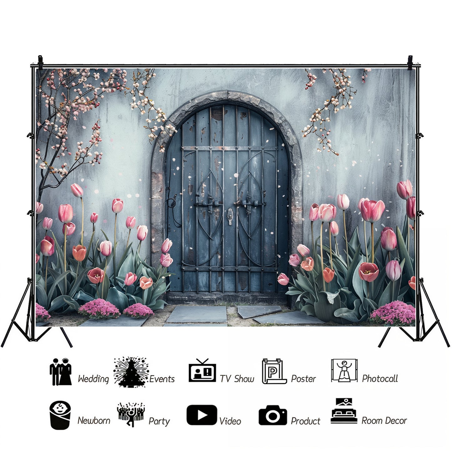 Enchanted Garden Doorway Backdrop