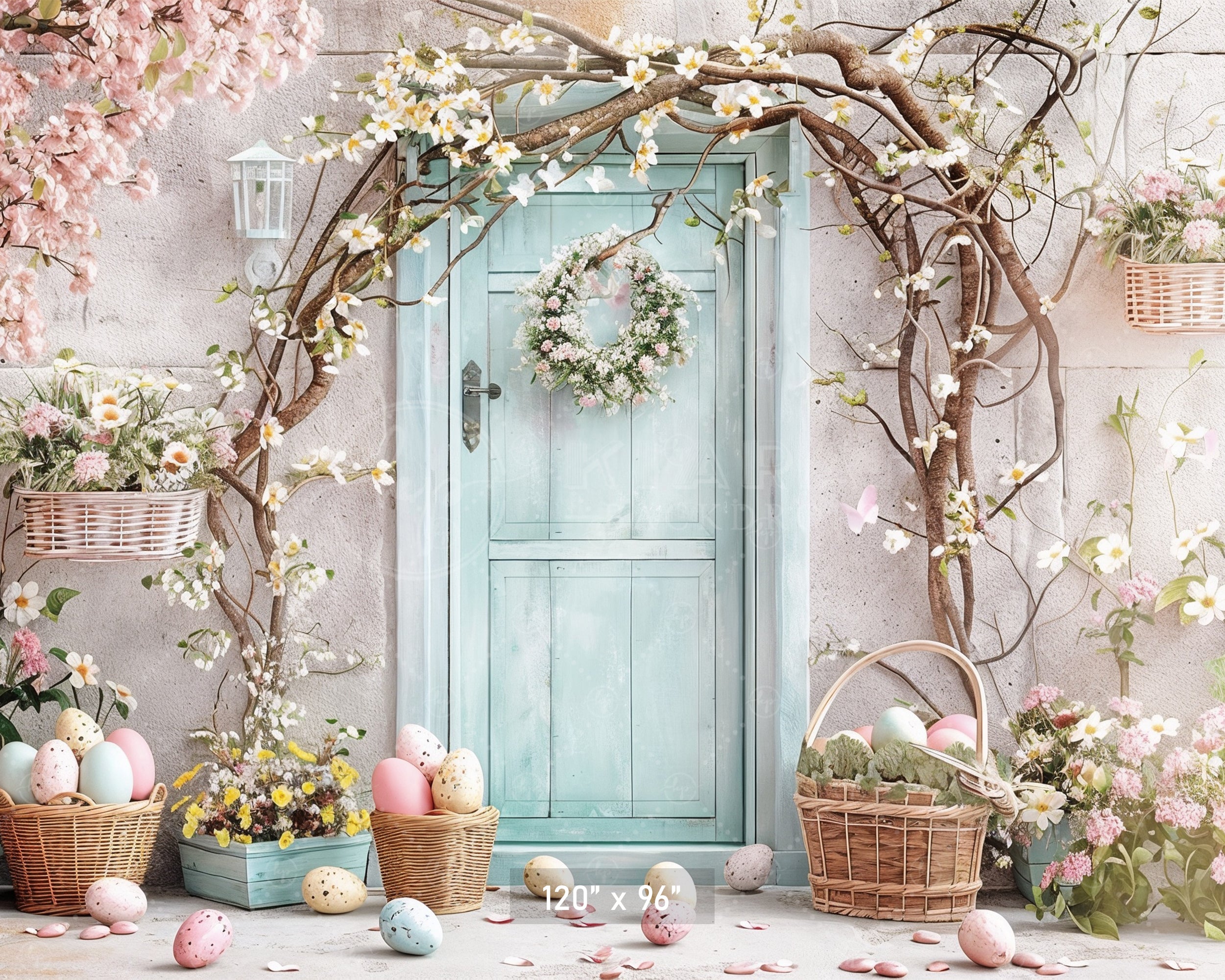 Pastel Easter Doorway Backdrop