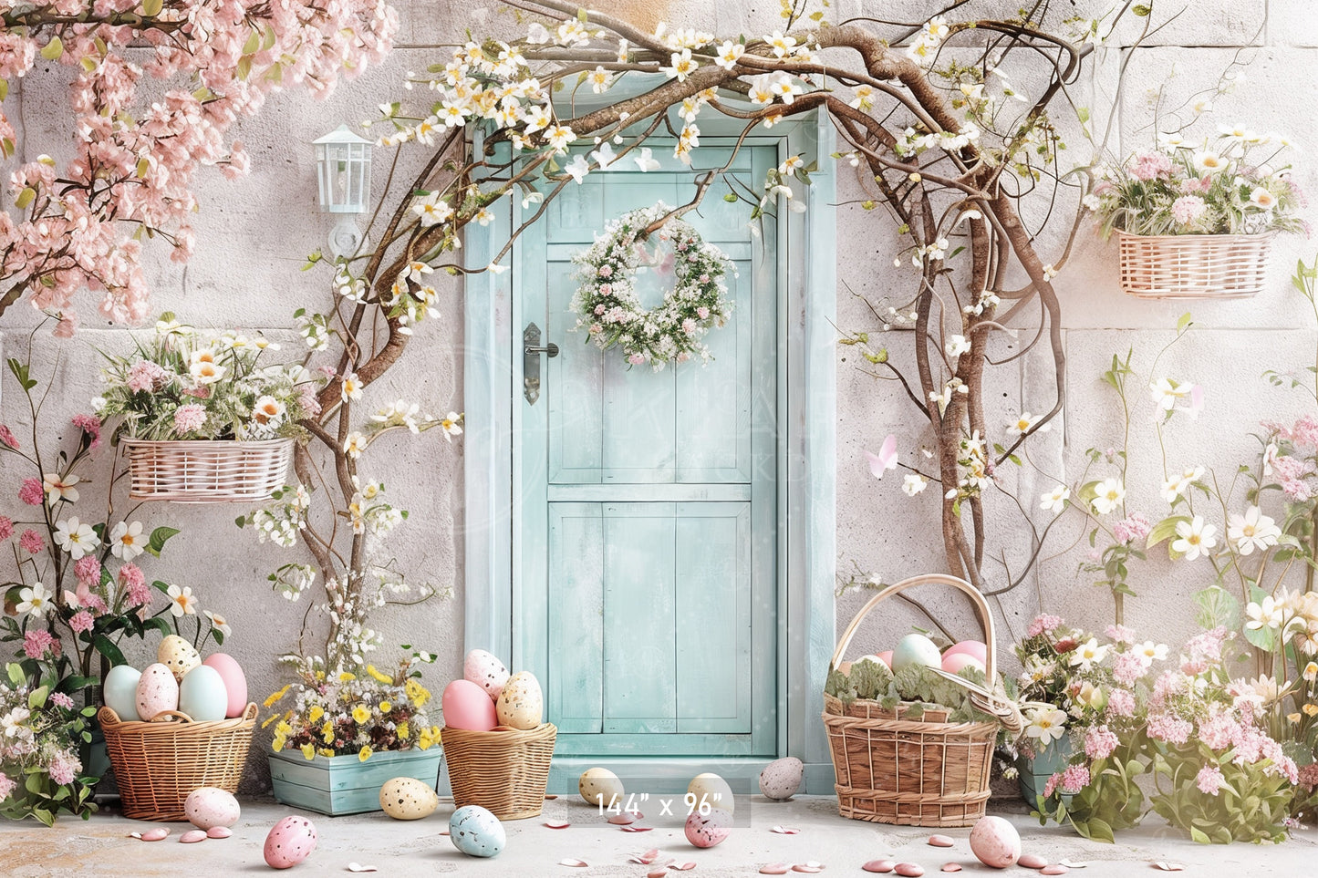 Pastel Easter Doorway Backdrop