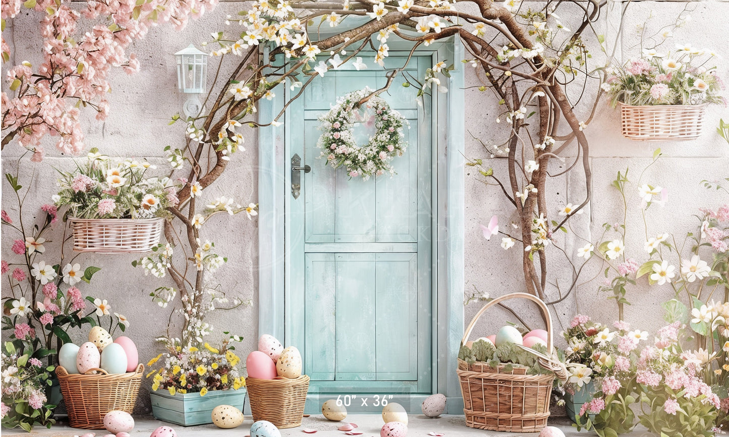 Pastel Easter Doorway Backdrop