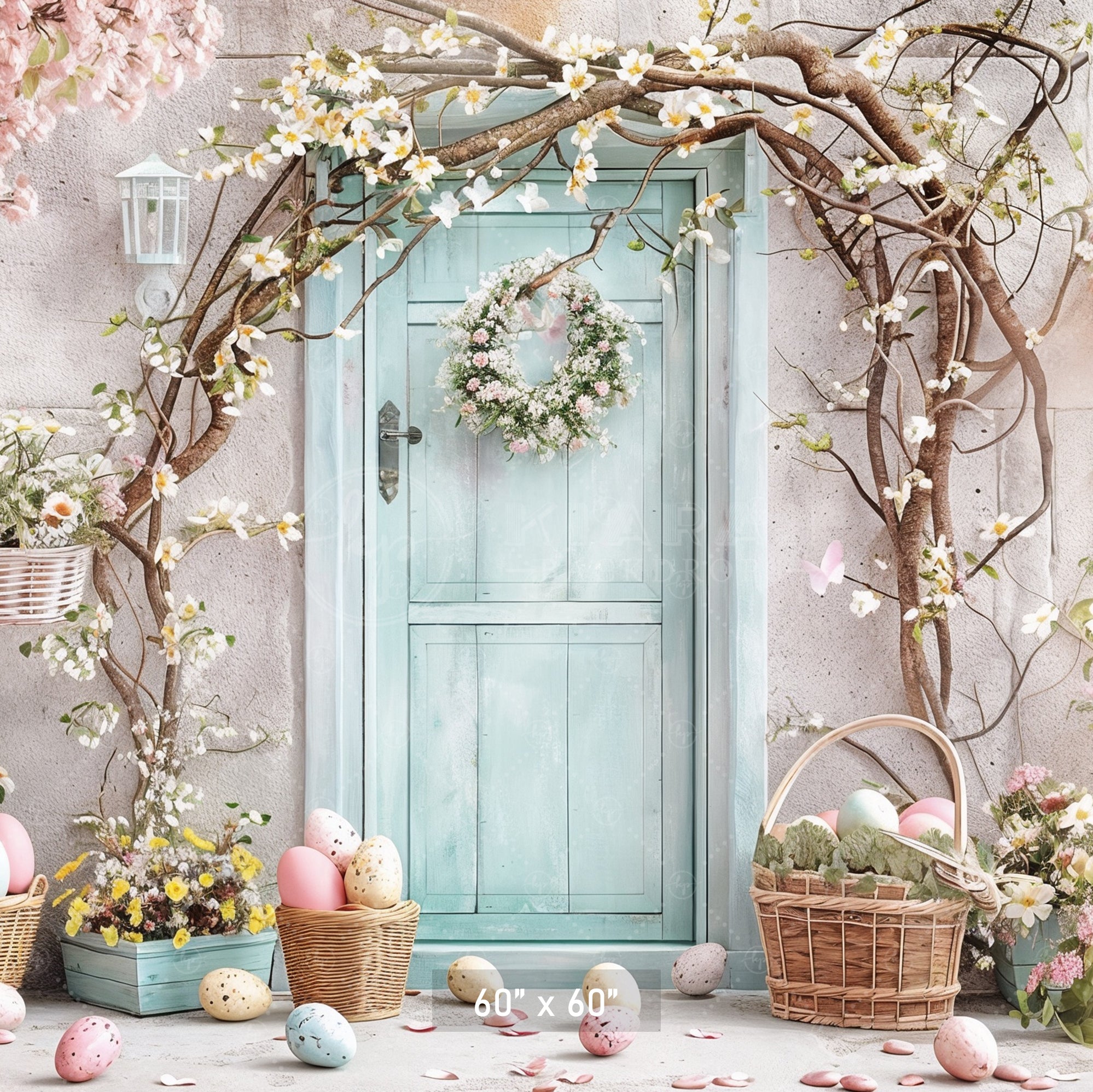 Pastel Easter Doorway Backdrop