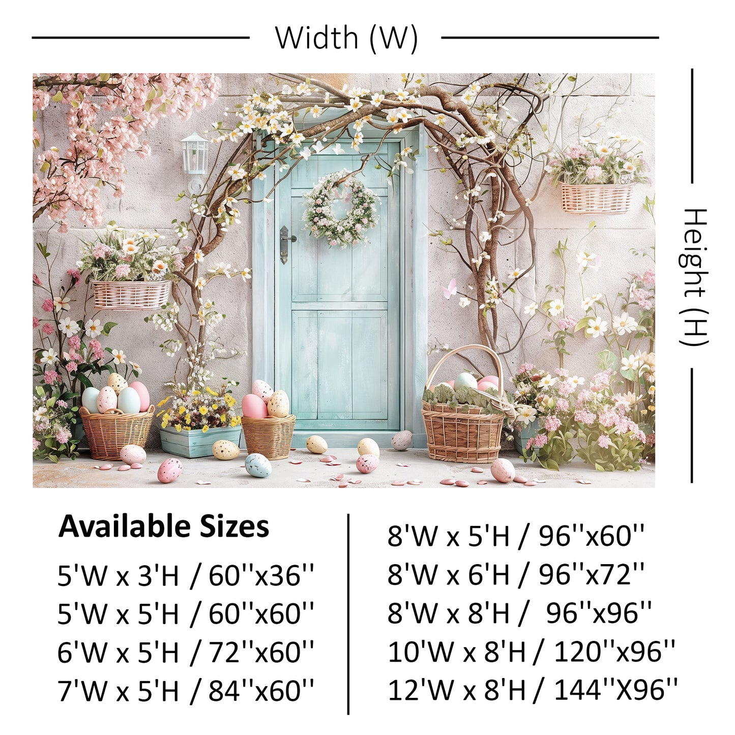 Pastel Easter Doorway Backdrop