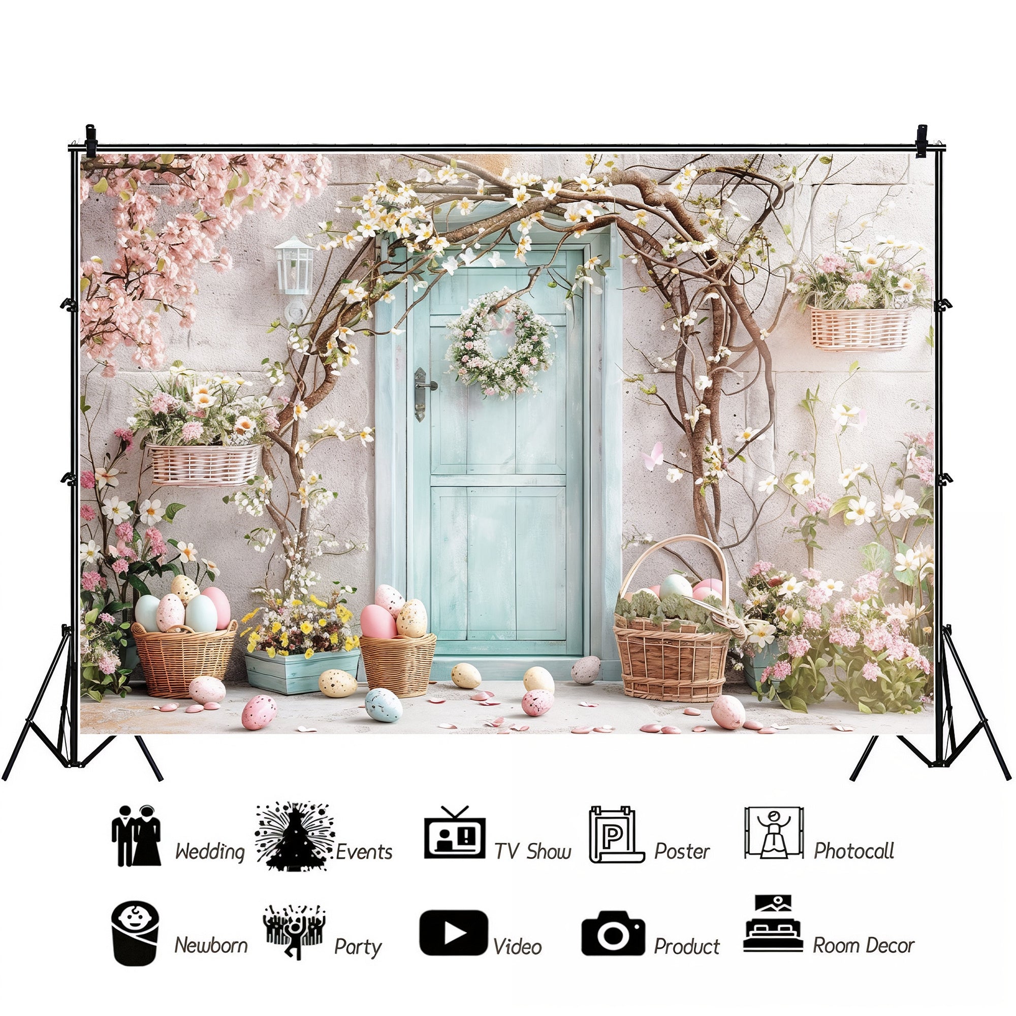 Pastel Easter Doorway Backdrop