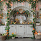 Rustic Easter Bunny Hutch Backdrop