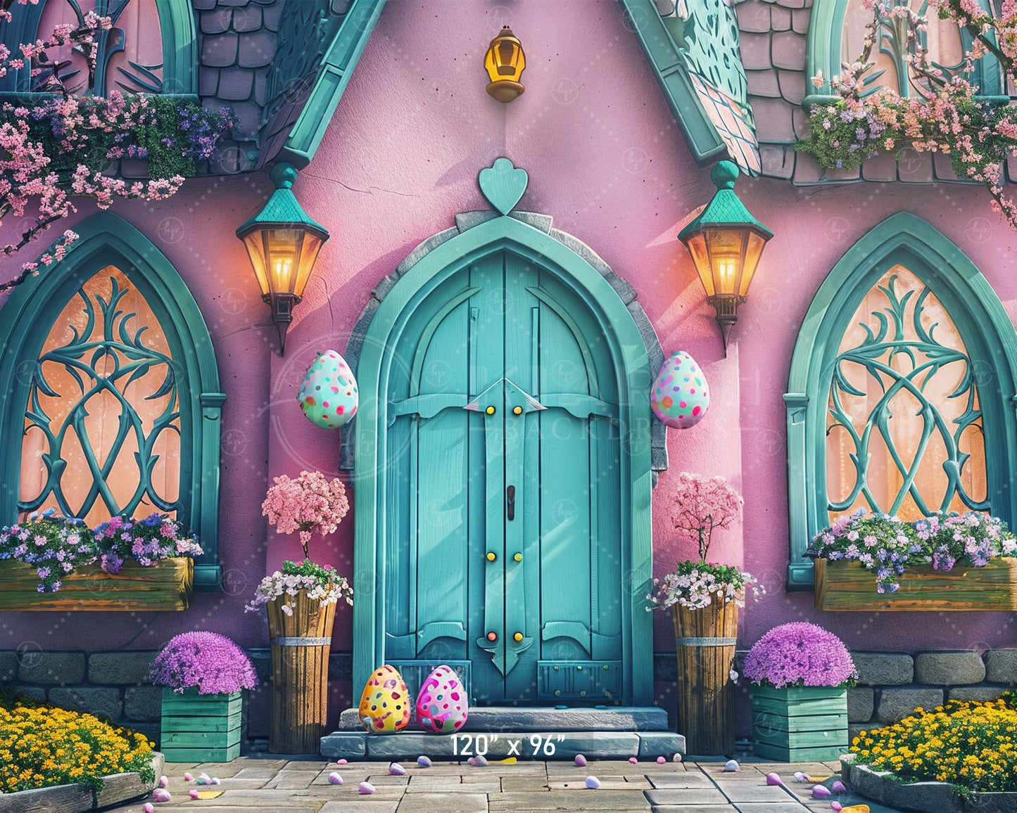 Enchanted Fairy Cottage Door Backdrop