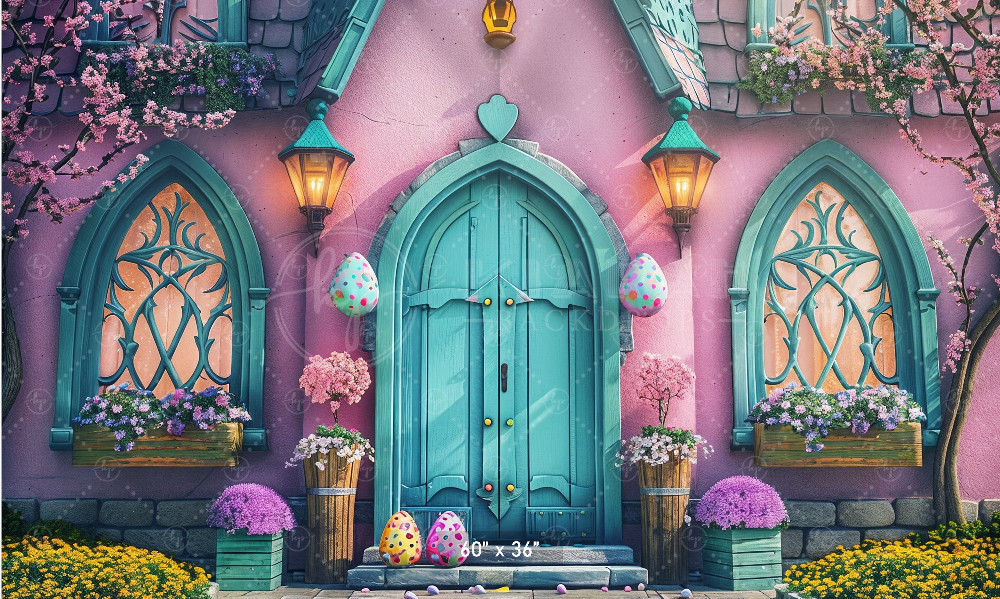 Enchanted Fairy Cottage Door Backdrop