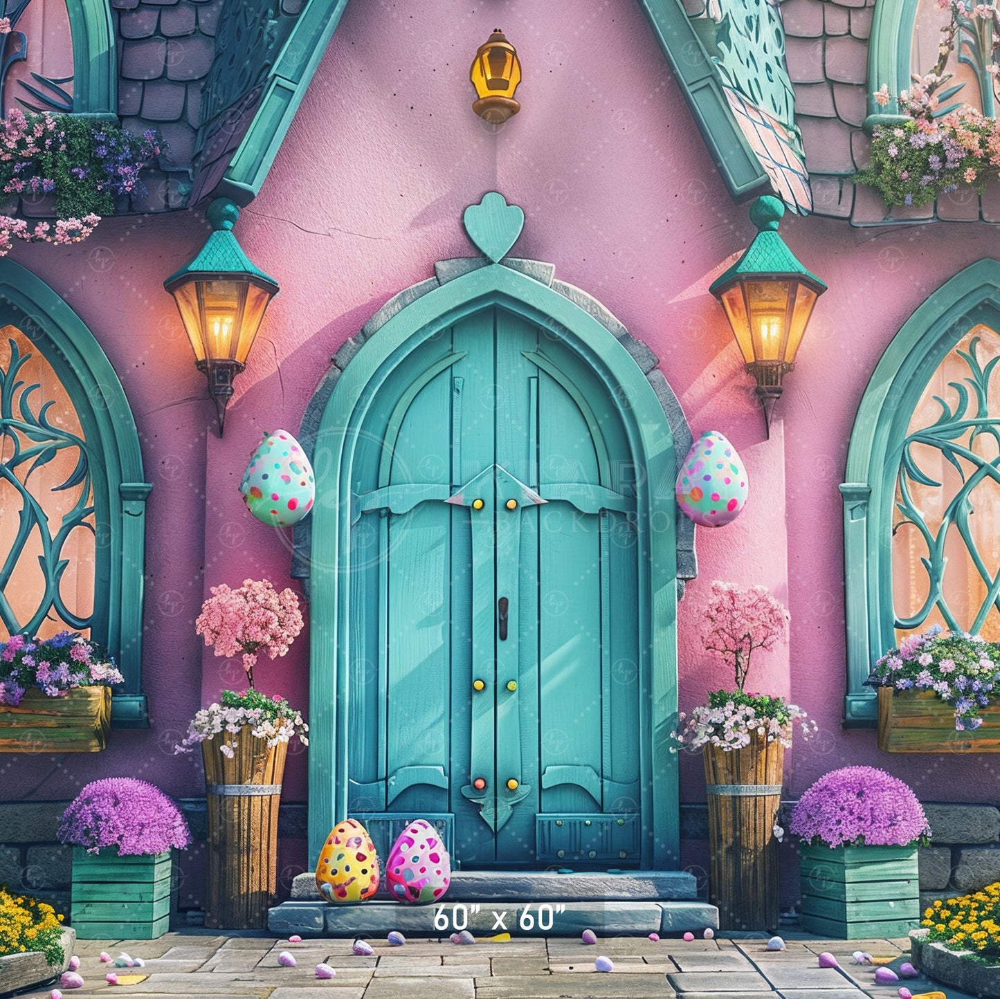 Enchanted Fairy Cottage Door Backdrop