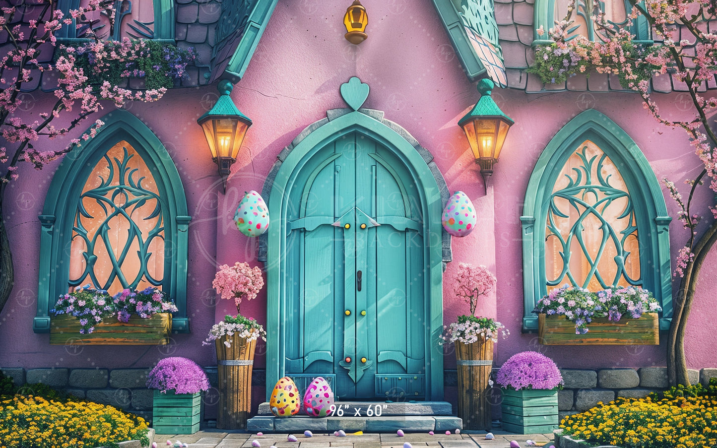 Enchanted Fairy Cottage Door Backdrop