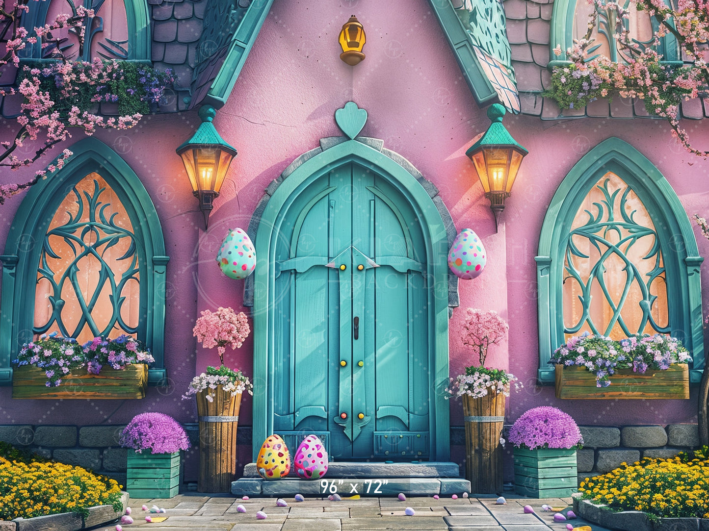 Enchanted Fairy Cottage Door Backdrop