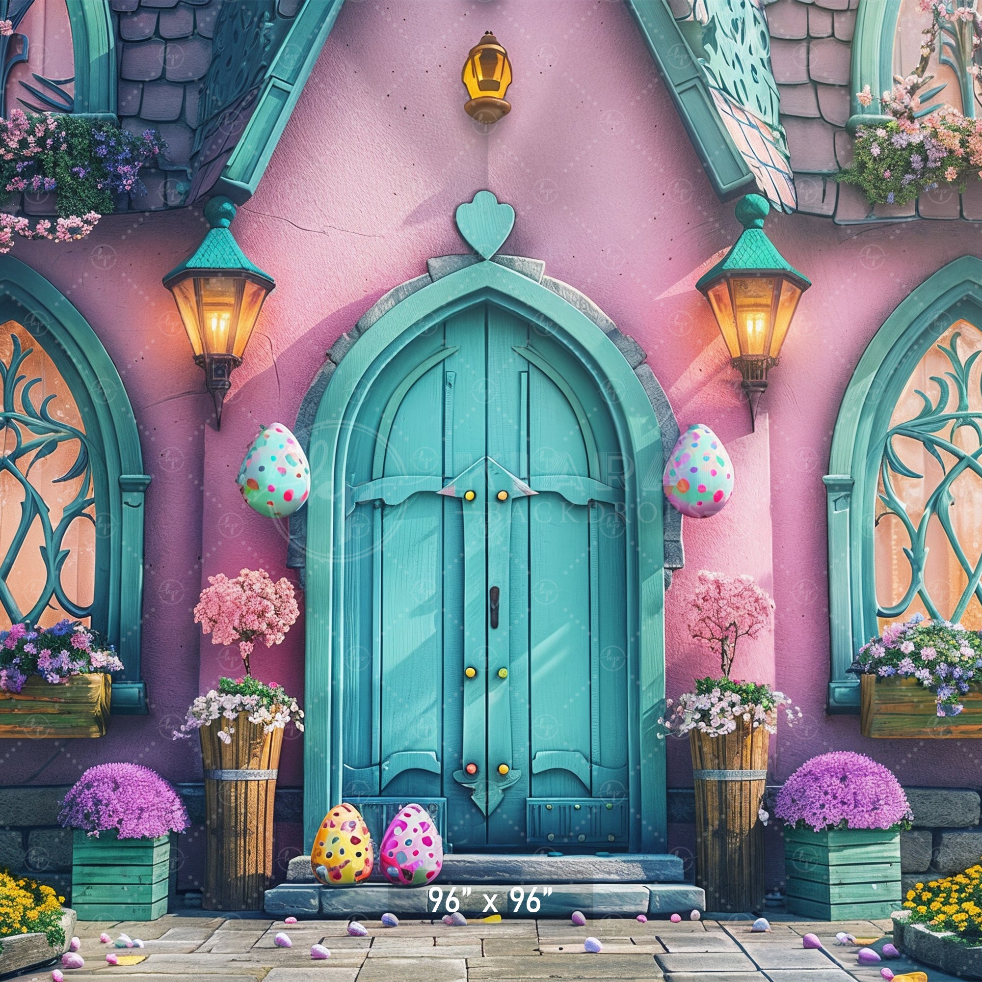 Enchanted Fairy Cottage Door Backdrop