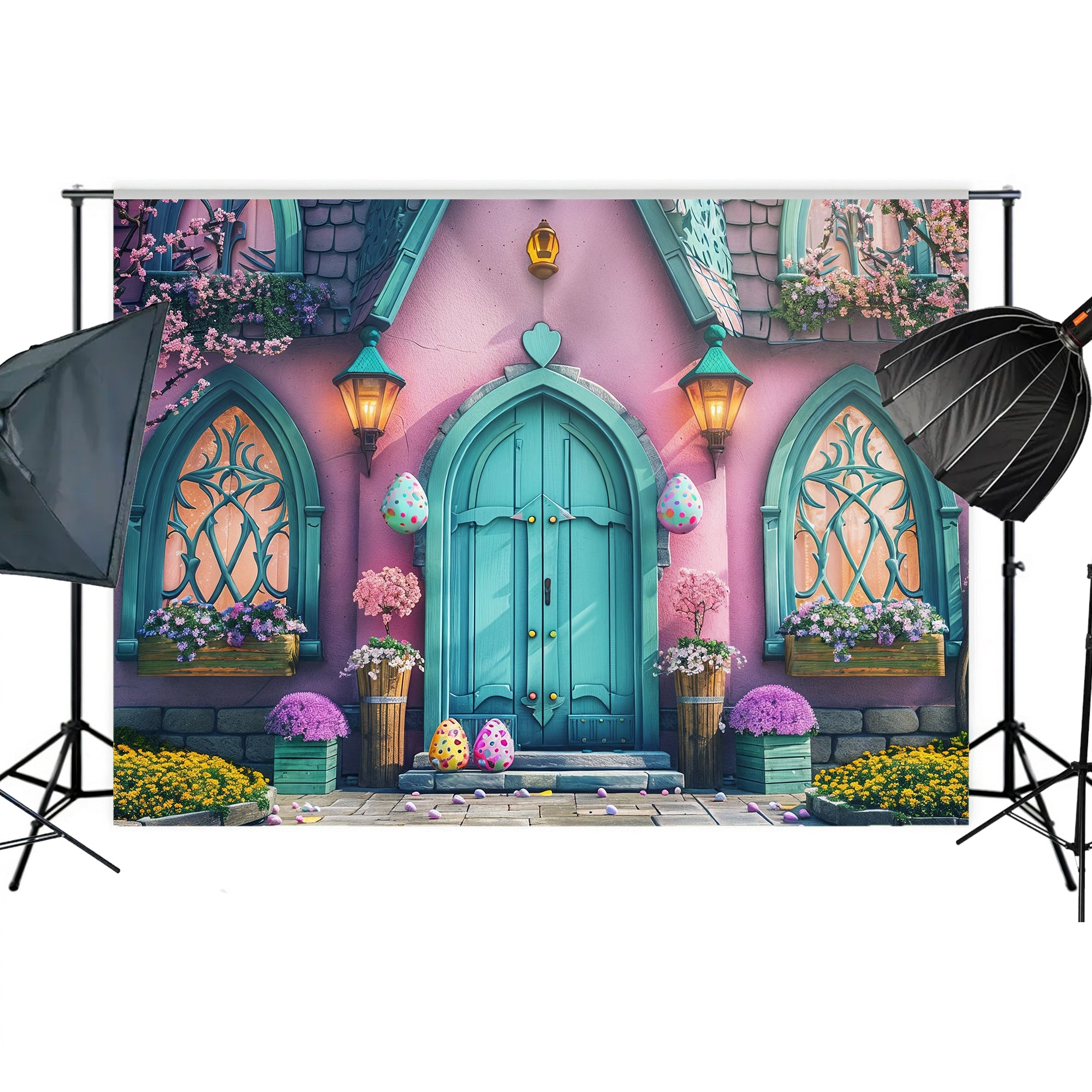 Enchanted Fairy Cottage Door Backdrop