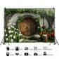 Rustic Garden Hobbit Door Backdrop