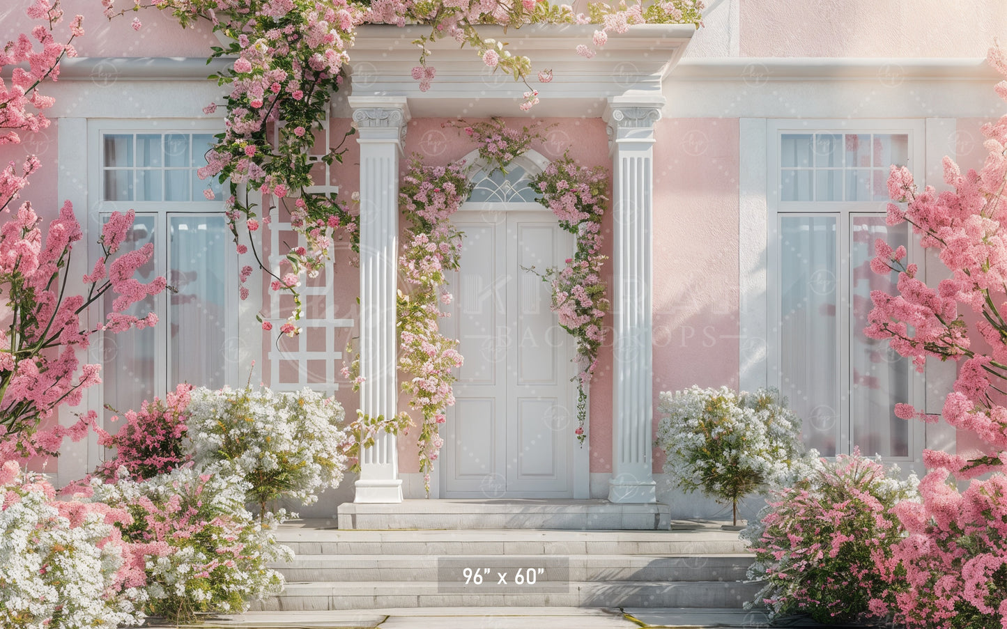 Elegant Pink Floral Entrance Backdrop