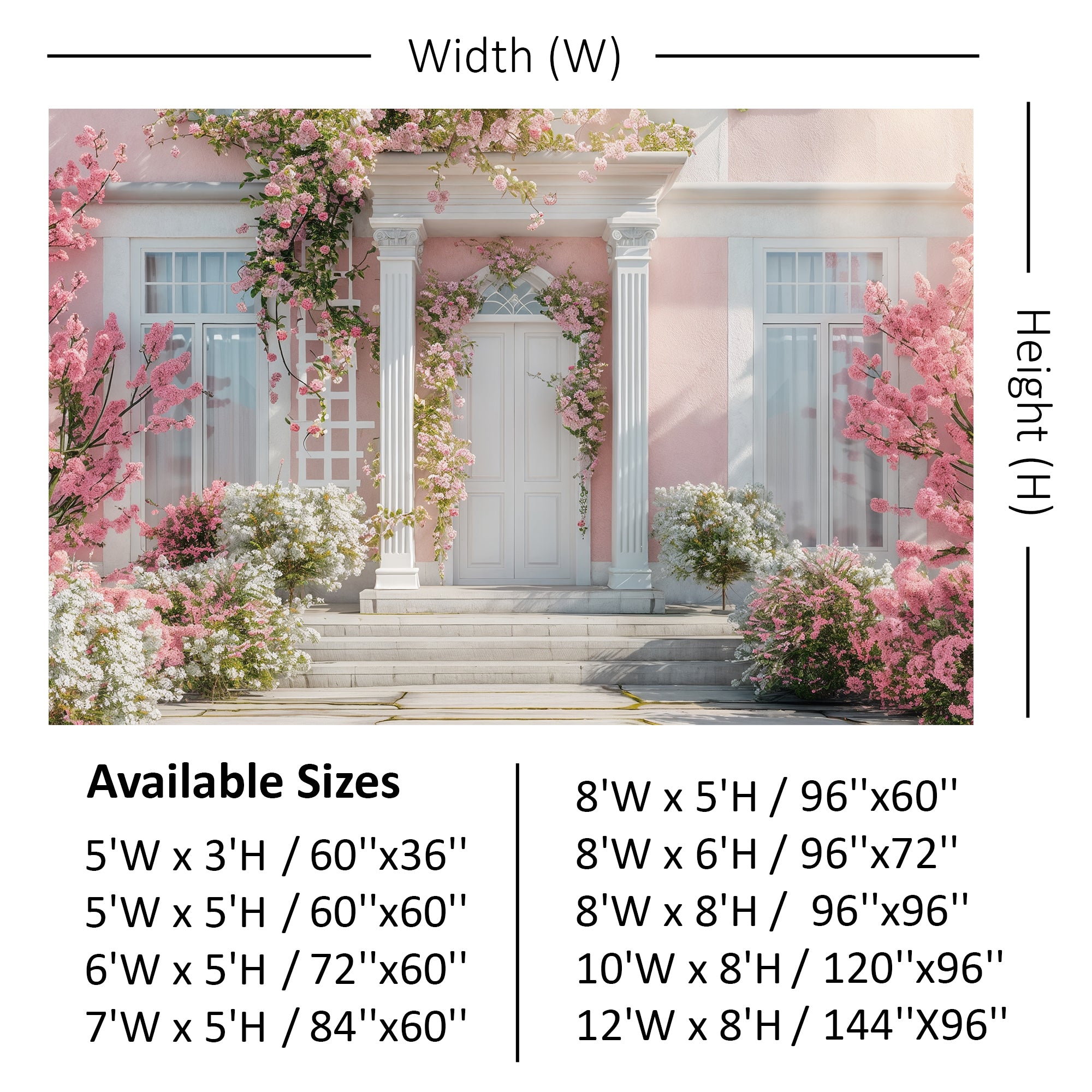 Elegant Pink Floral Entrance Backdrop