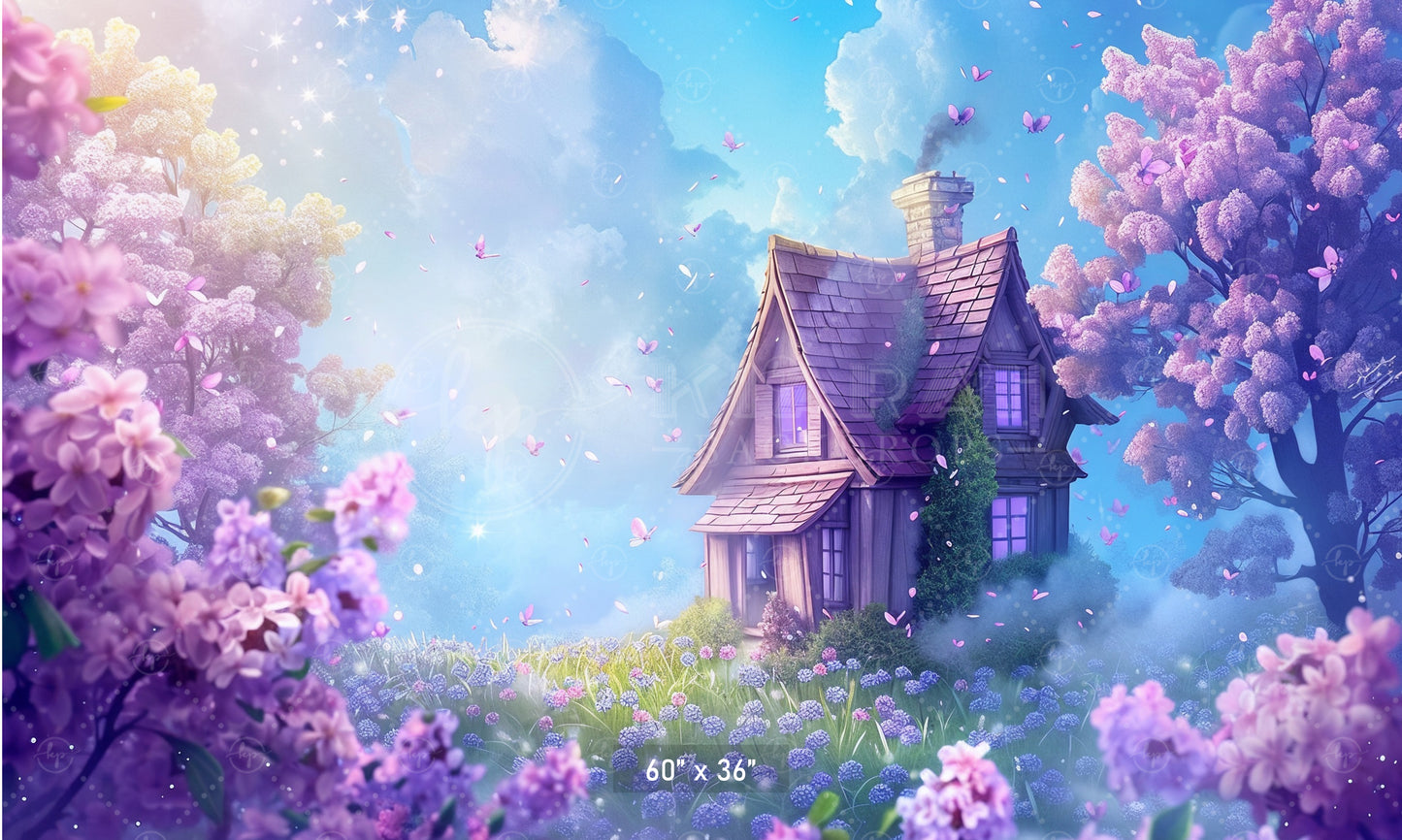 Mystical Lavender Cottage Backdrop