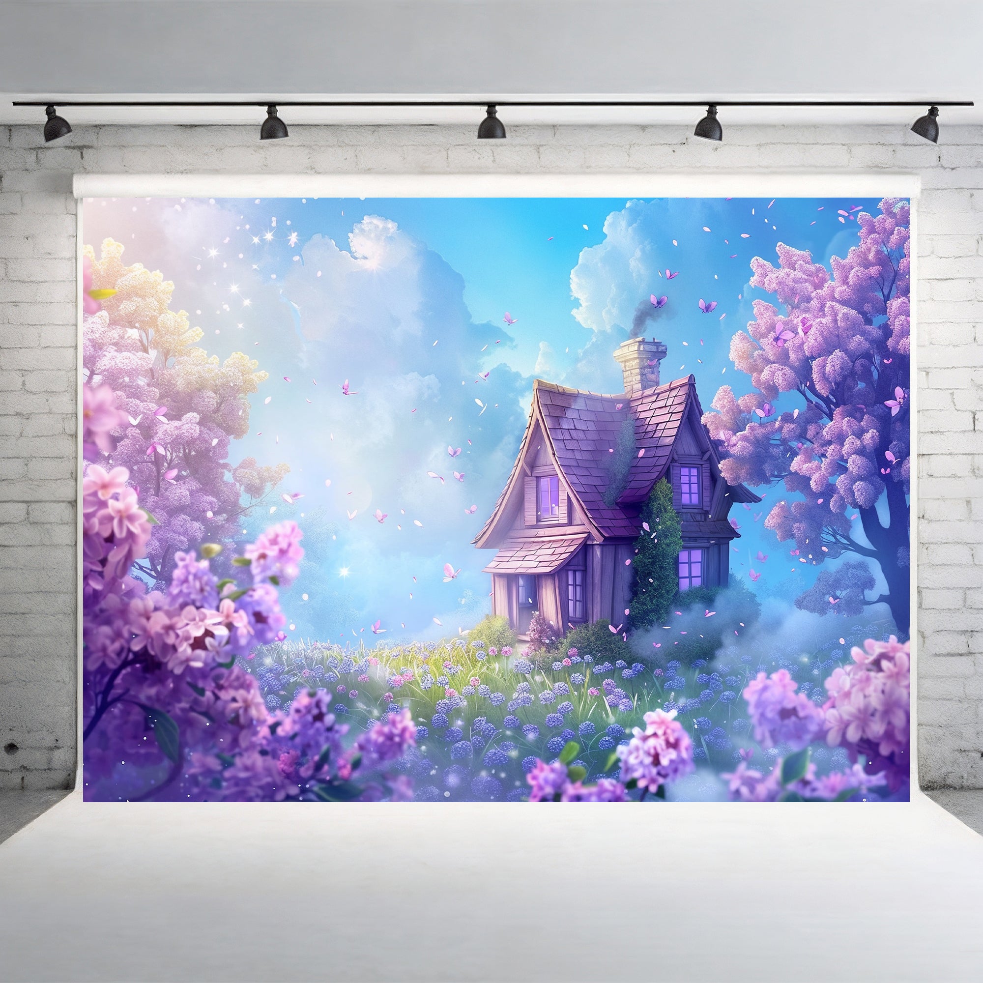 Mystical Lavender Cottage Backdrop
