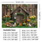 Rustic Garden Bunny House Backdrop