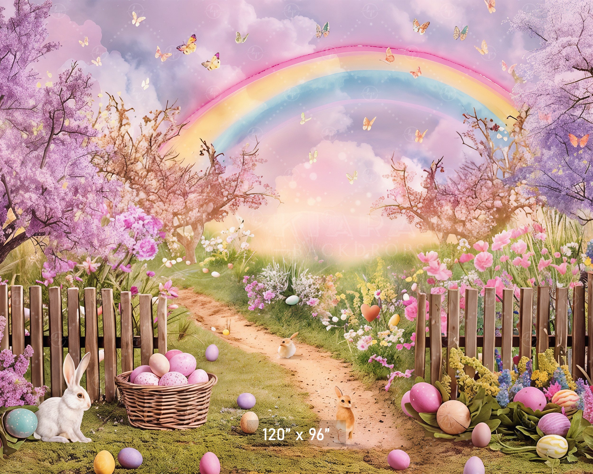 Magical Easter Garden Path Backdrop