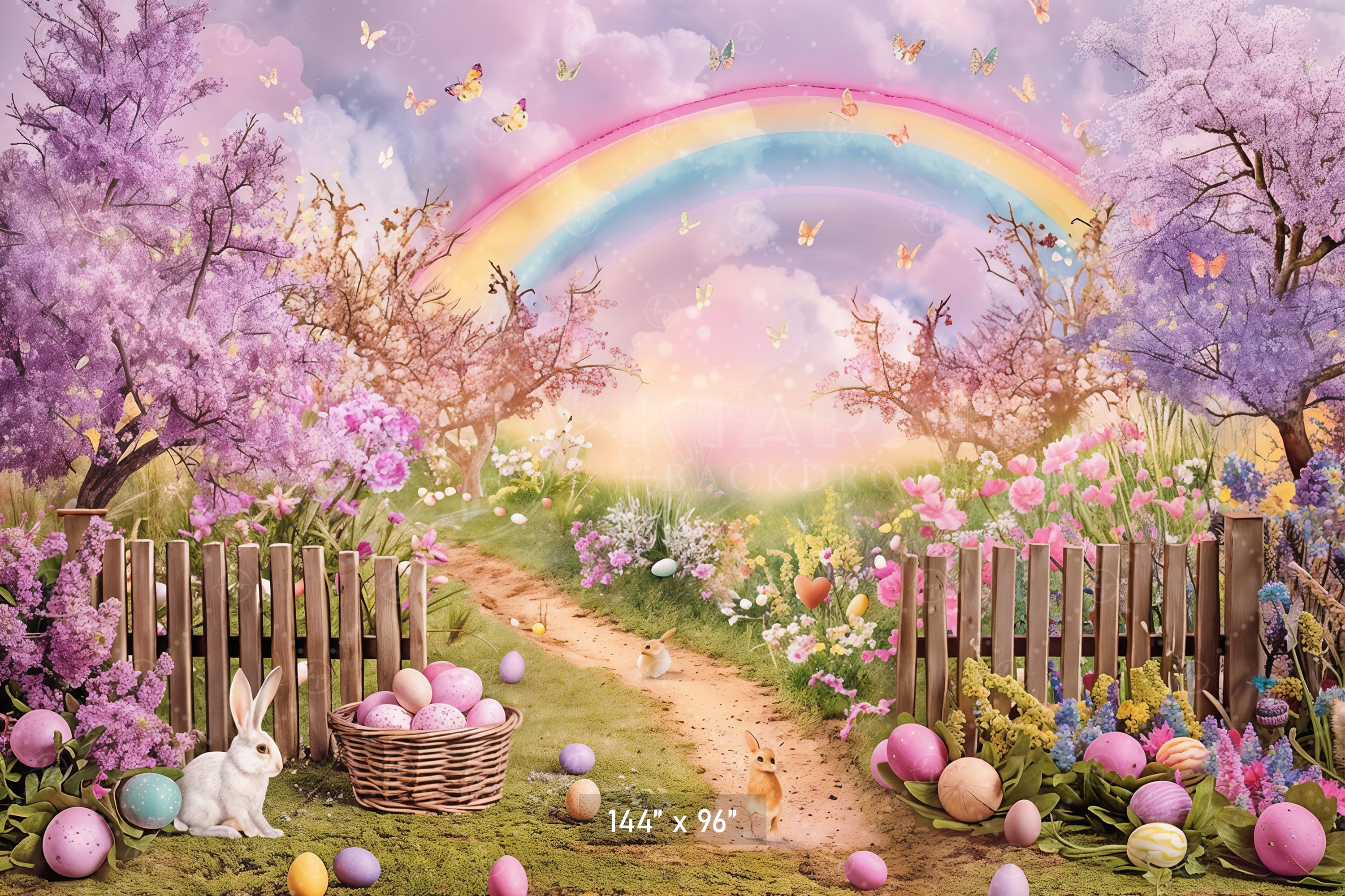 Magical Easter Garden Path Backdrop