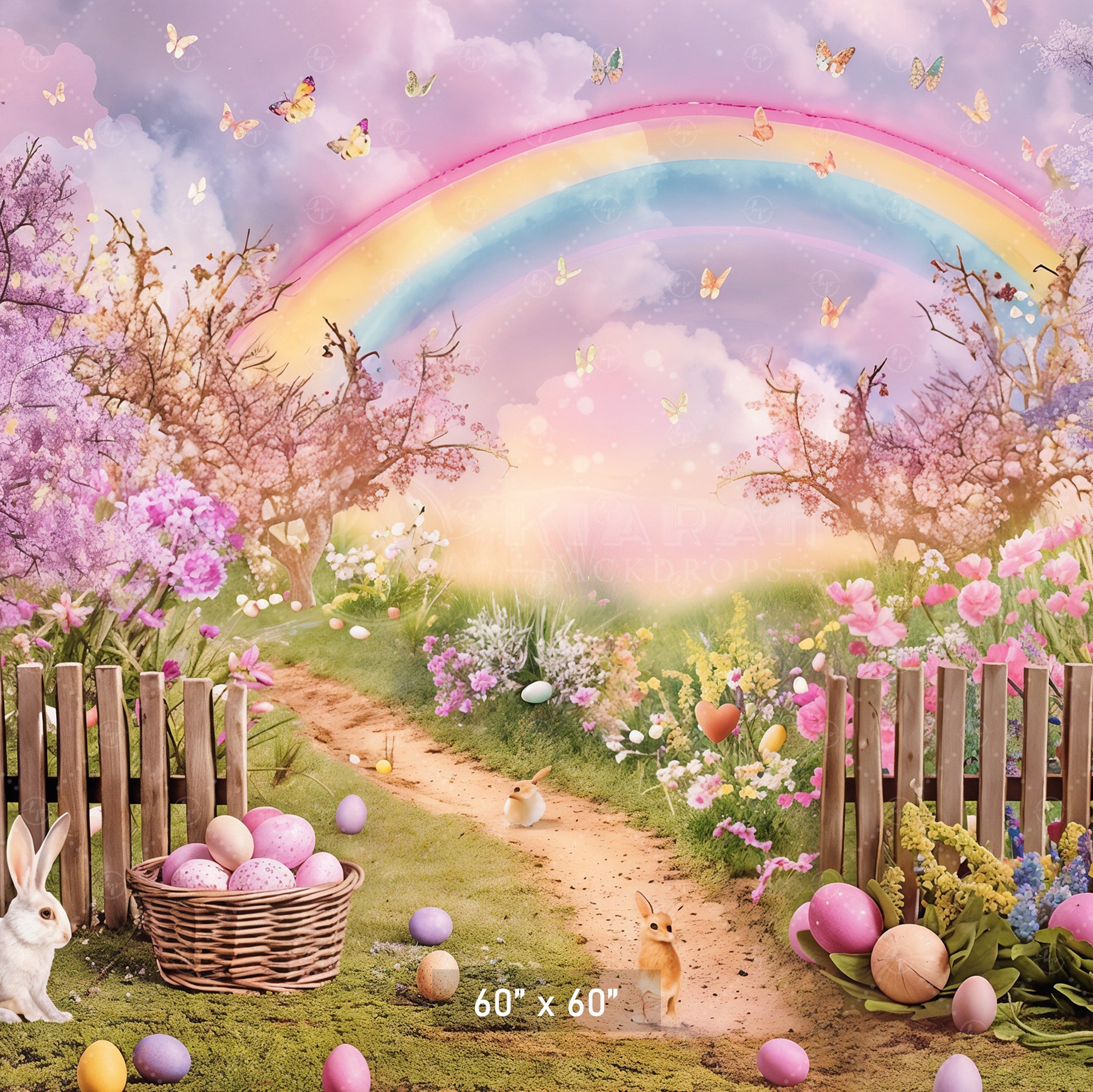 Magical Easter Garden Path Backdrop