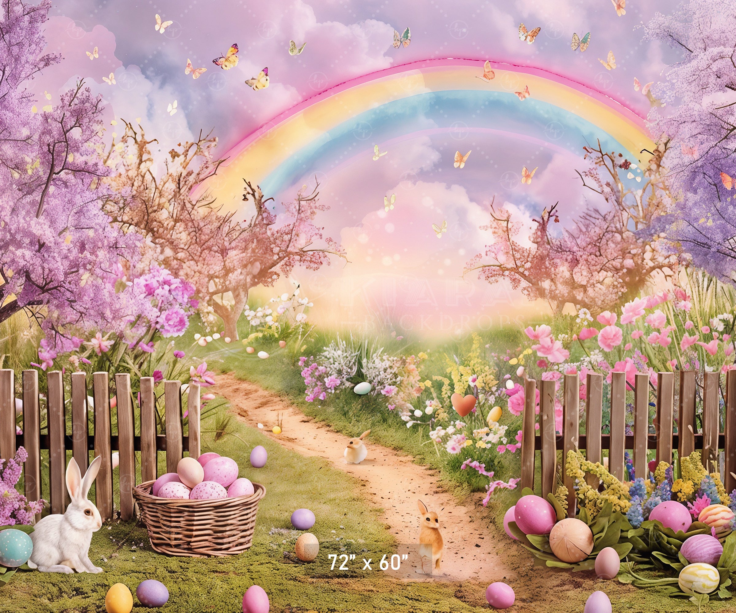 Magical Easter Garden Path Backdrop