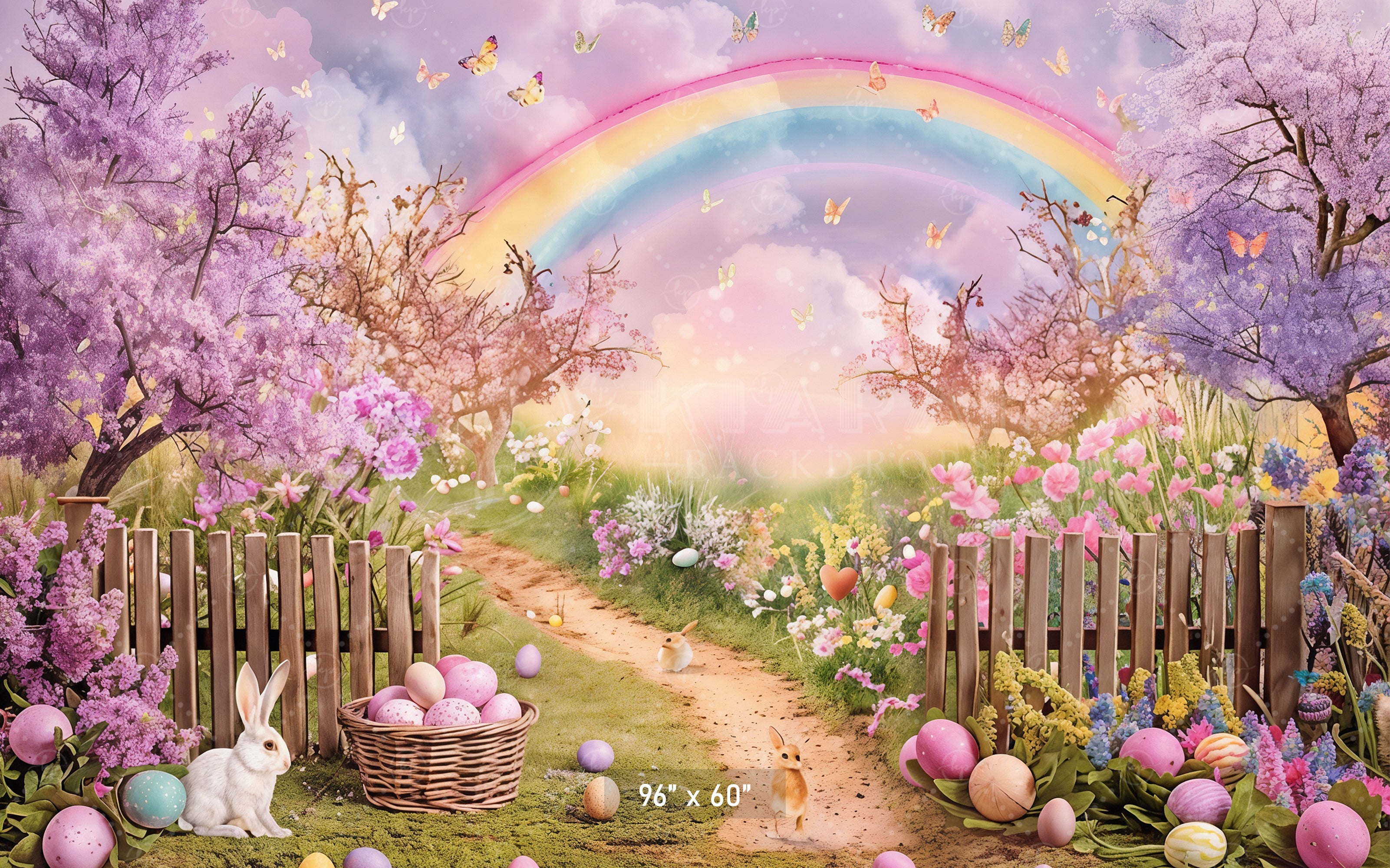 Magical Easter Garden Path Backdrop