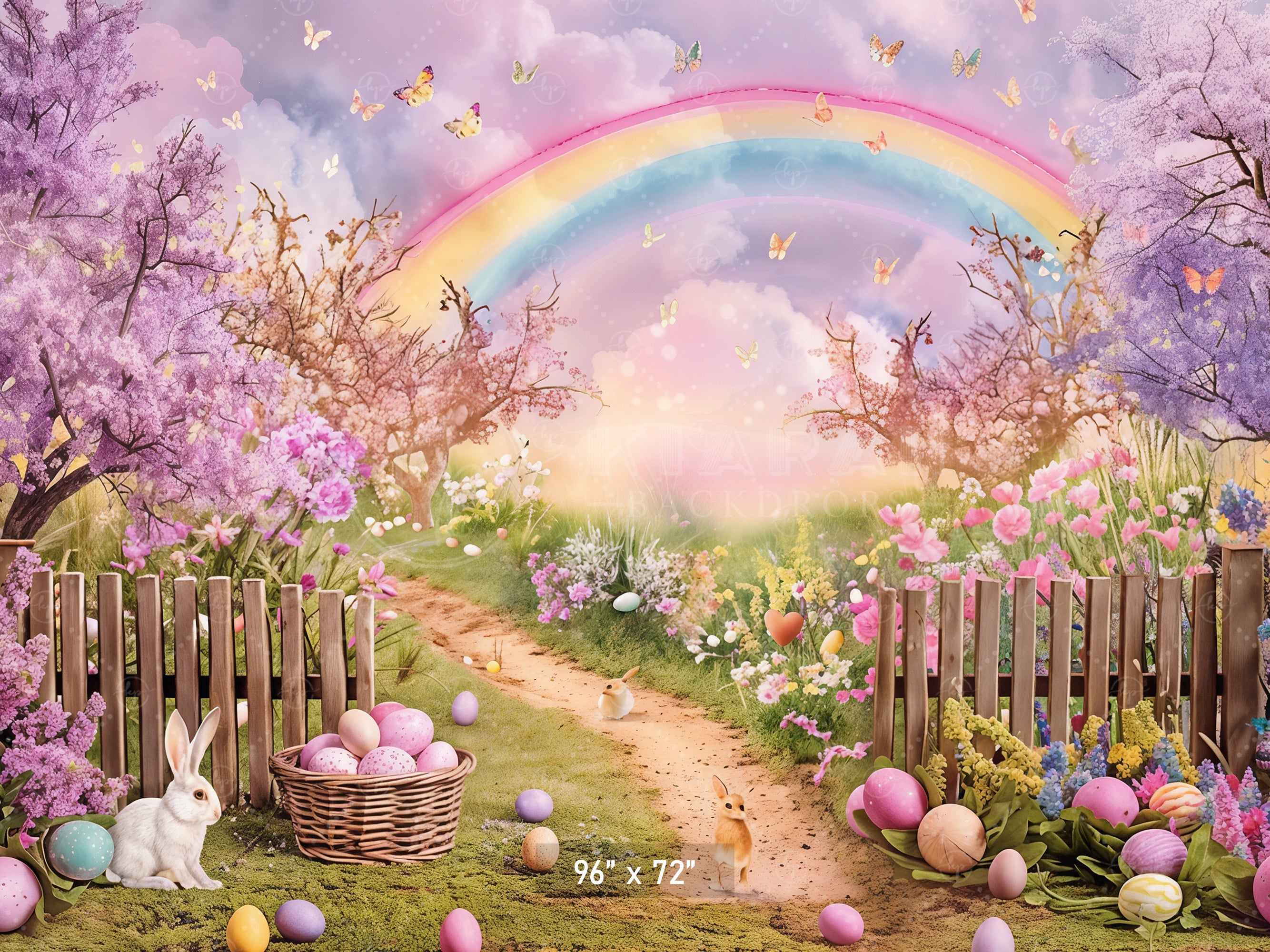 Magical Easter Garden Path Backdrop