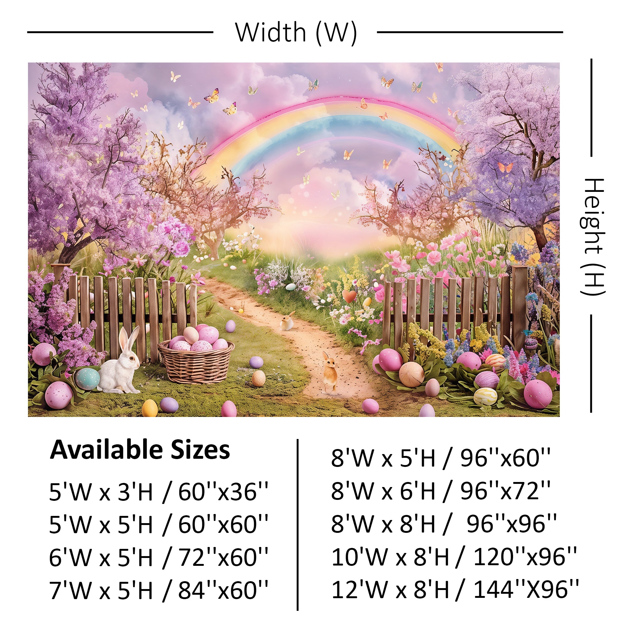 Magical Easter Garden Path Backdrop