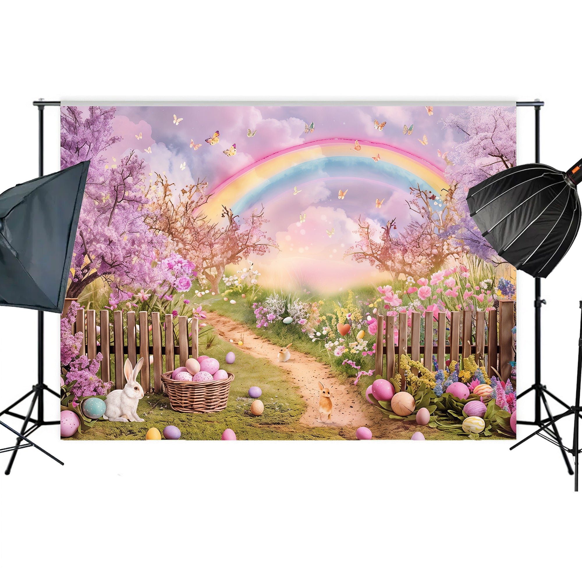 Magical Easter Garden Path Backdrop