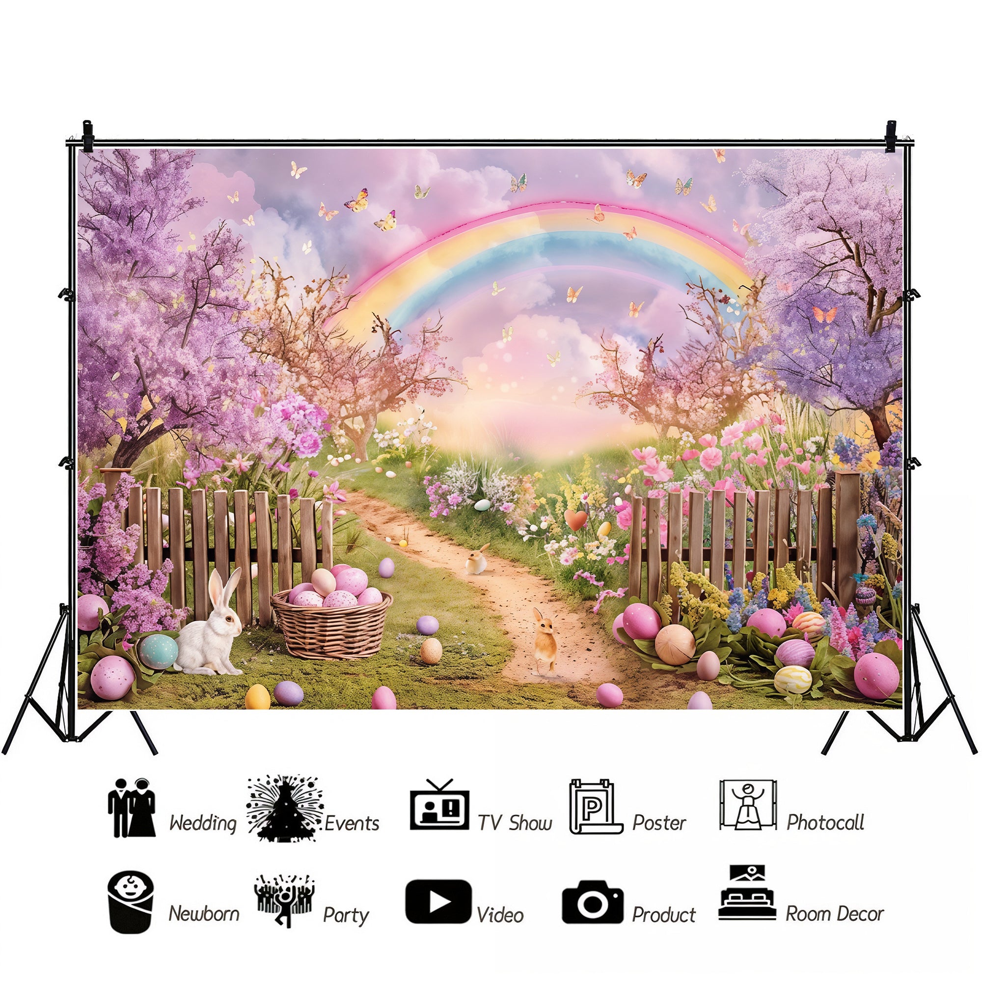 Magical Easter Garden Path Backdrop
