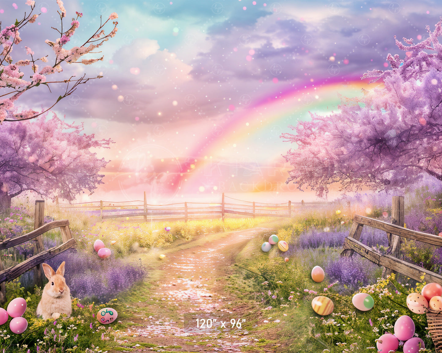 Enchanted Easter Pathway Backdrop