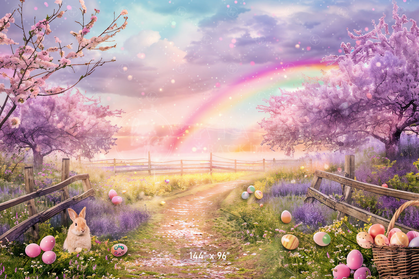 Enchanted Easter Pathway Backdrop