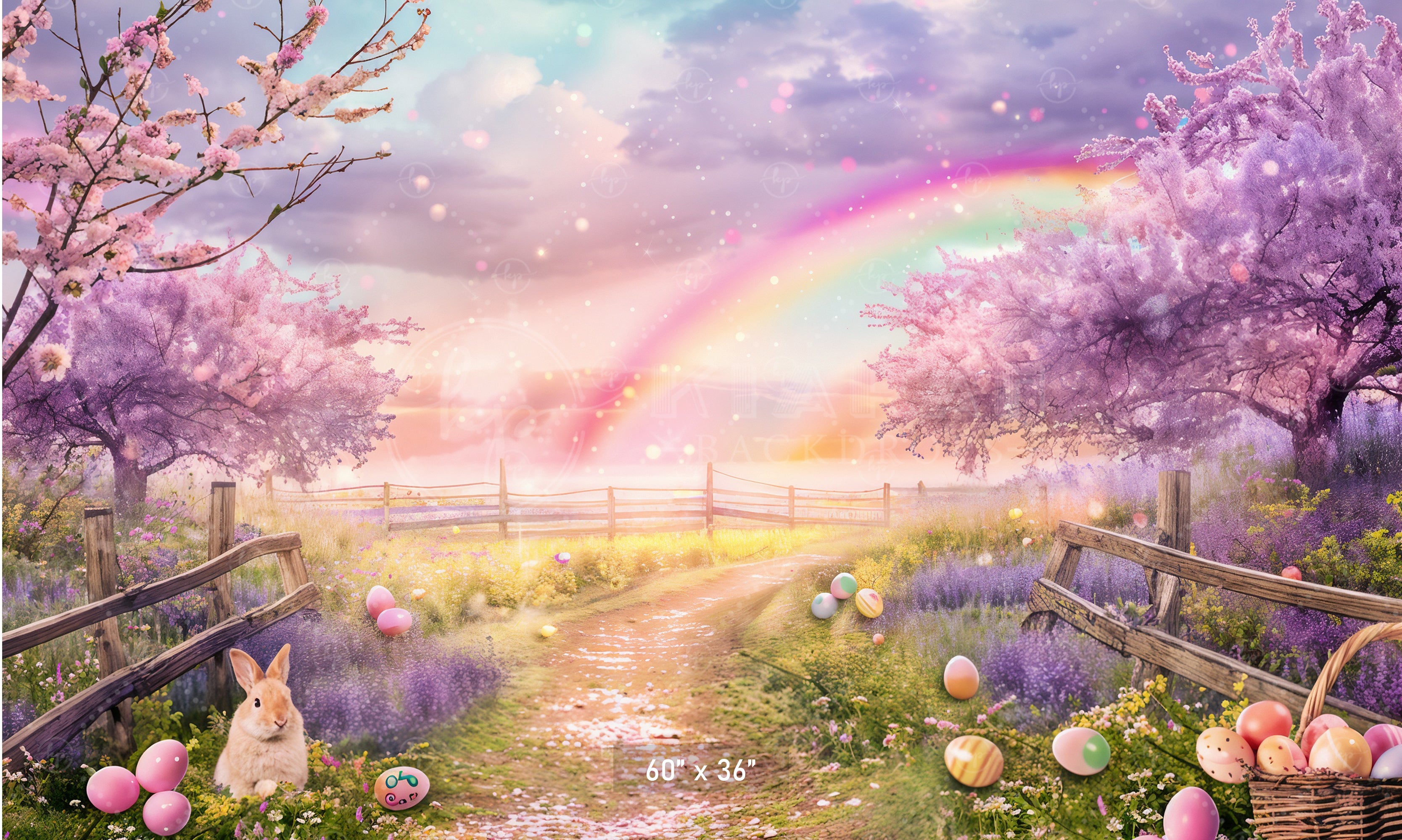 Enchanted Easter Pathway Backdrop