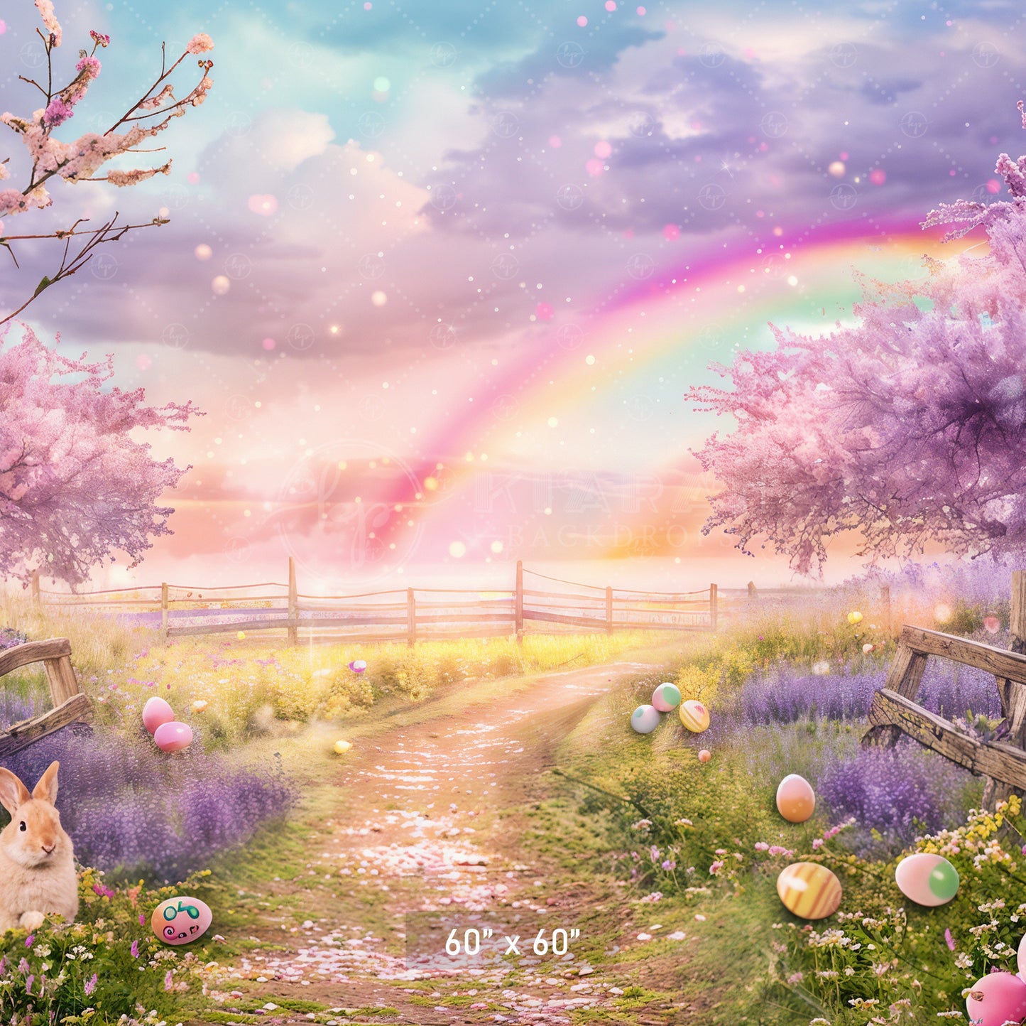 Enchanted Easter Pathway Backdrop