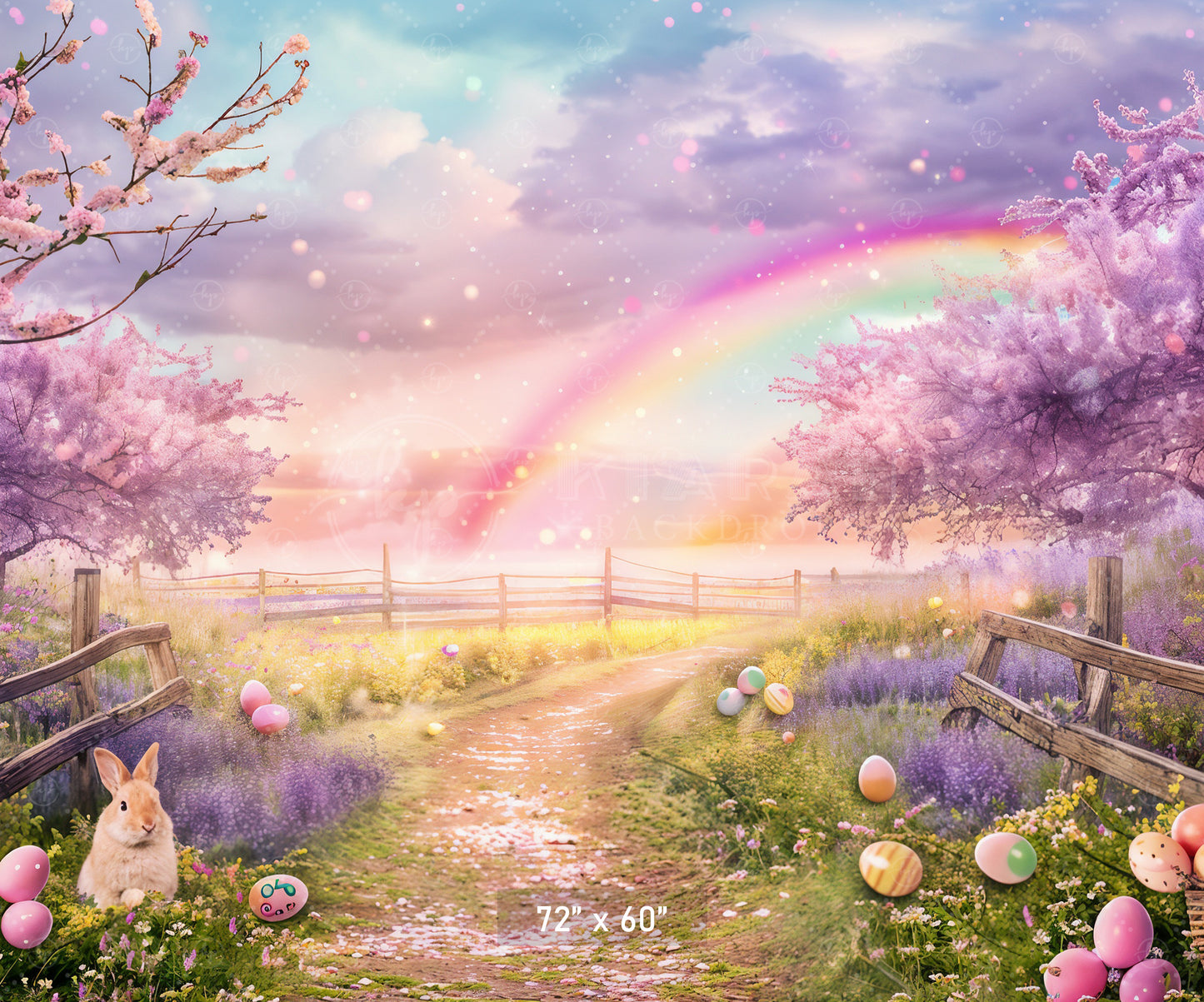 Enchanted Easter Pathway Backdrop