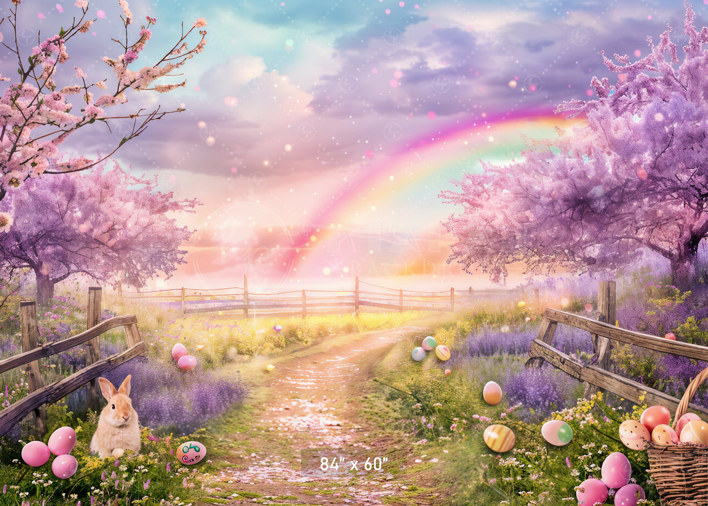 Enchanted Easter Pathway Backdrop