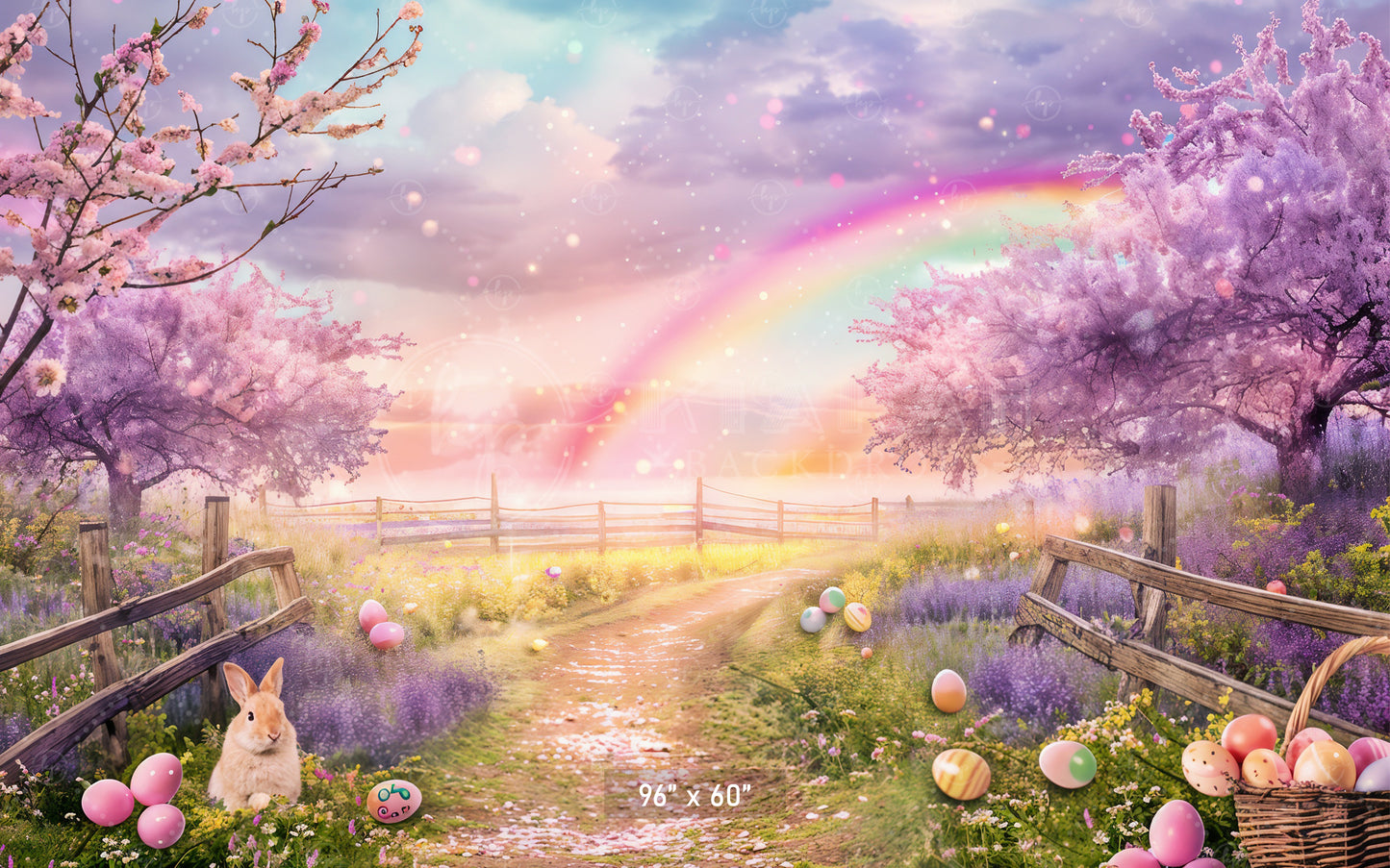 Enchanted Easter Pathway Backdrop