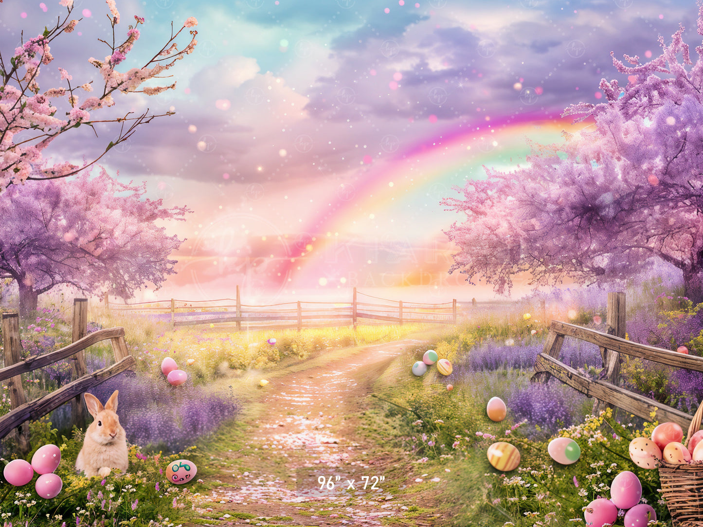 Enchanted Easter Pathway Backdrop